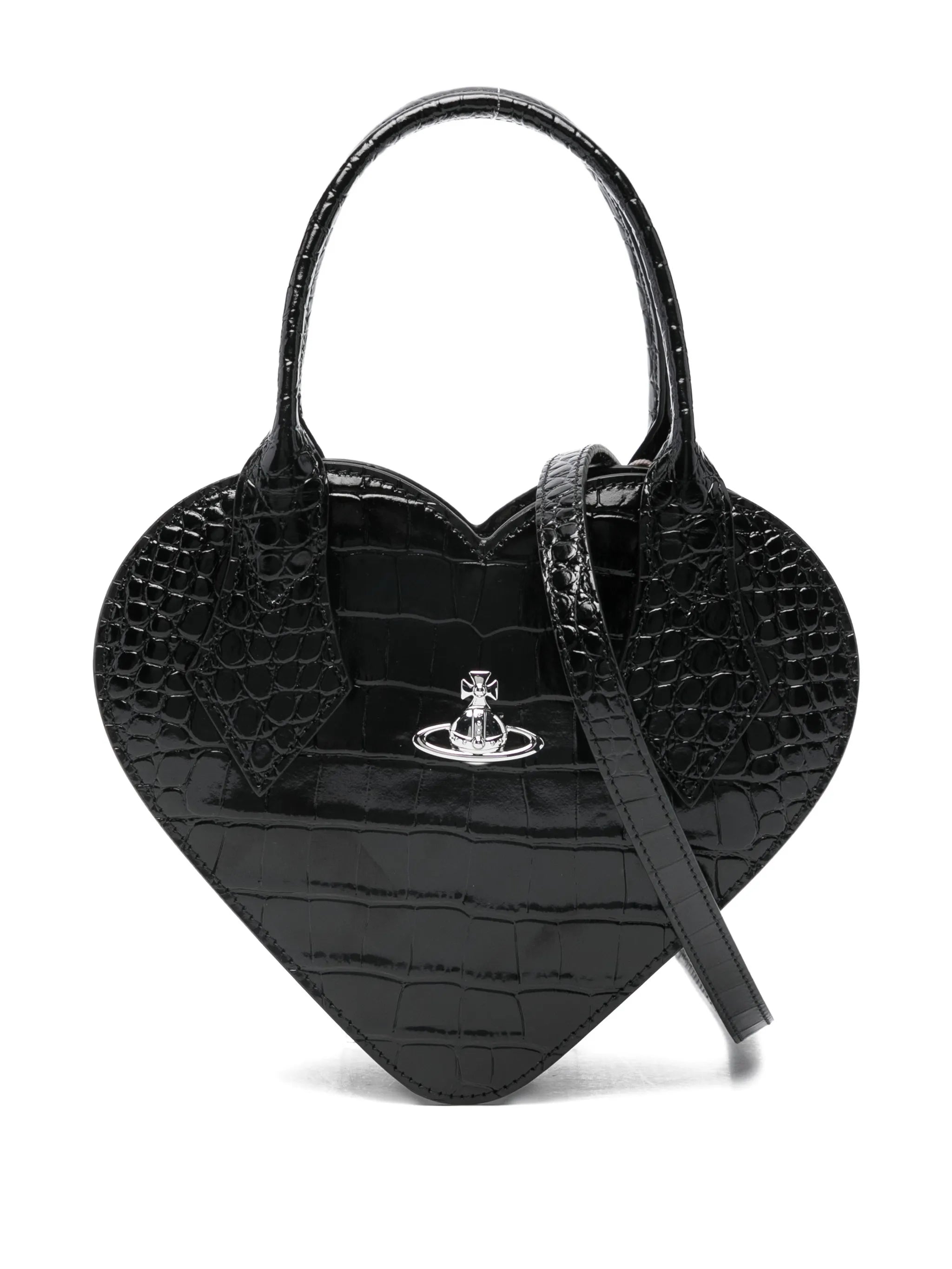heart-shape embossed tote bag