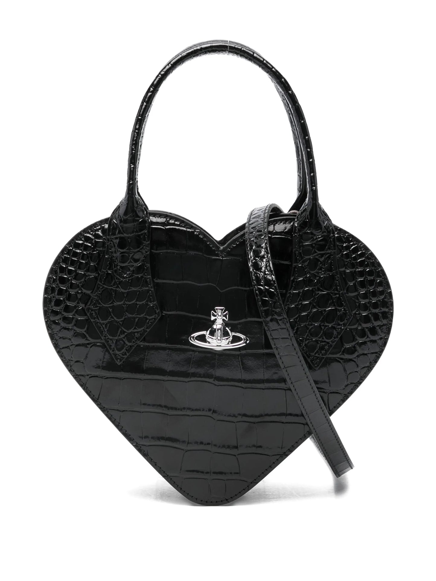 heart-shape embossed tote bag