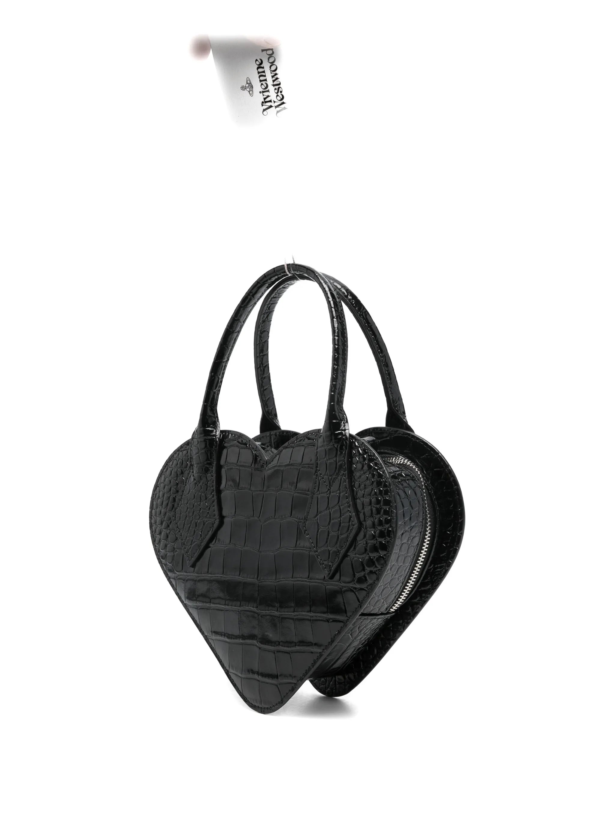 heart-shape embossed tote bag