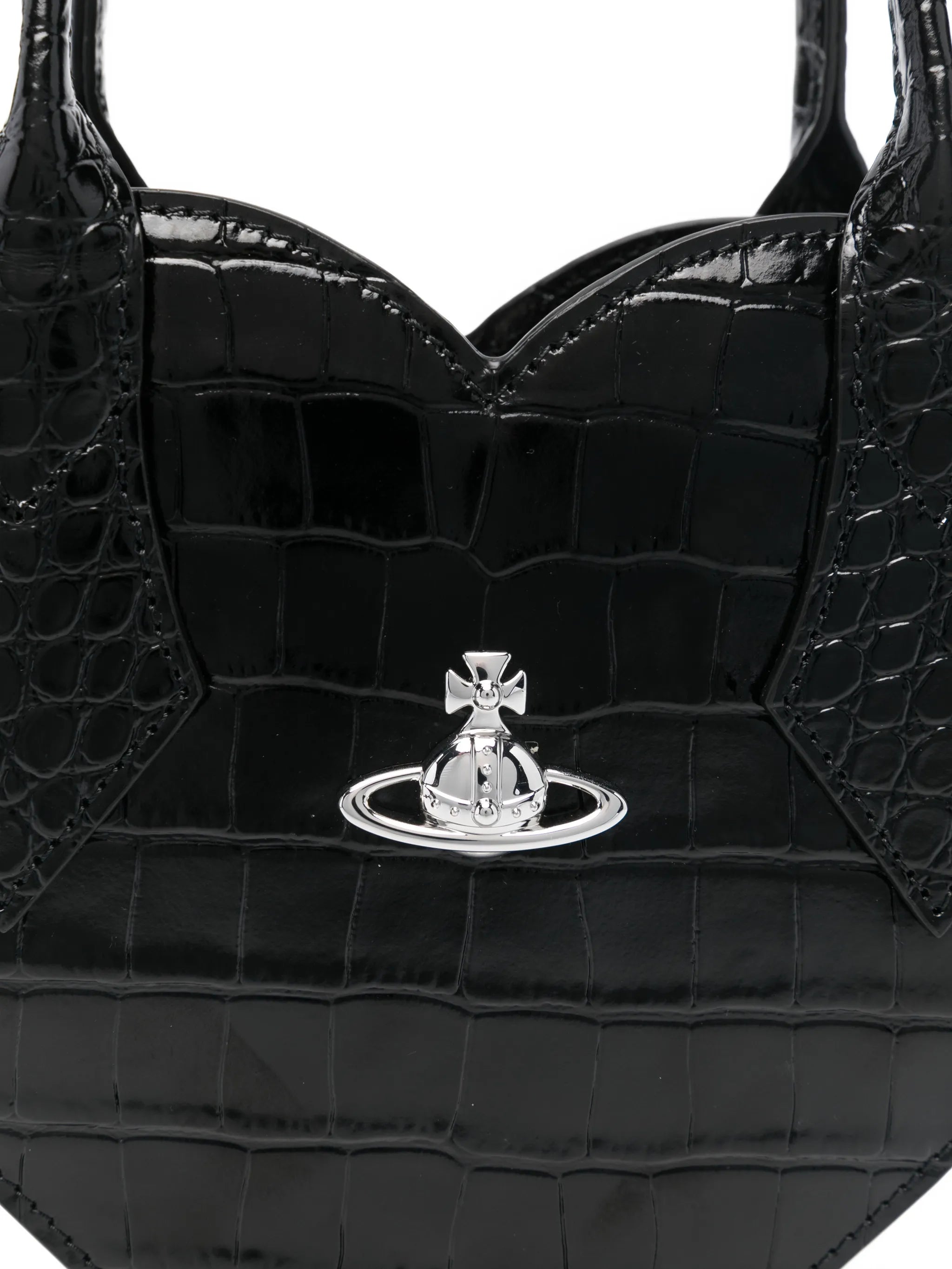 heart-shape embossed tote bag