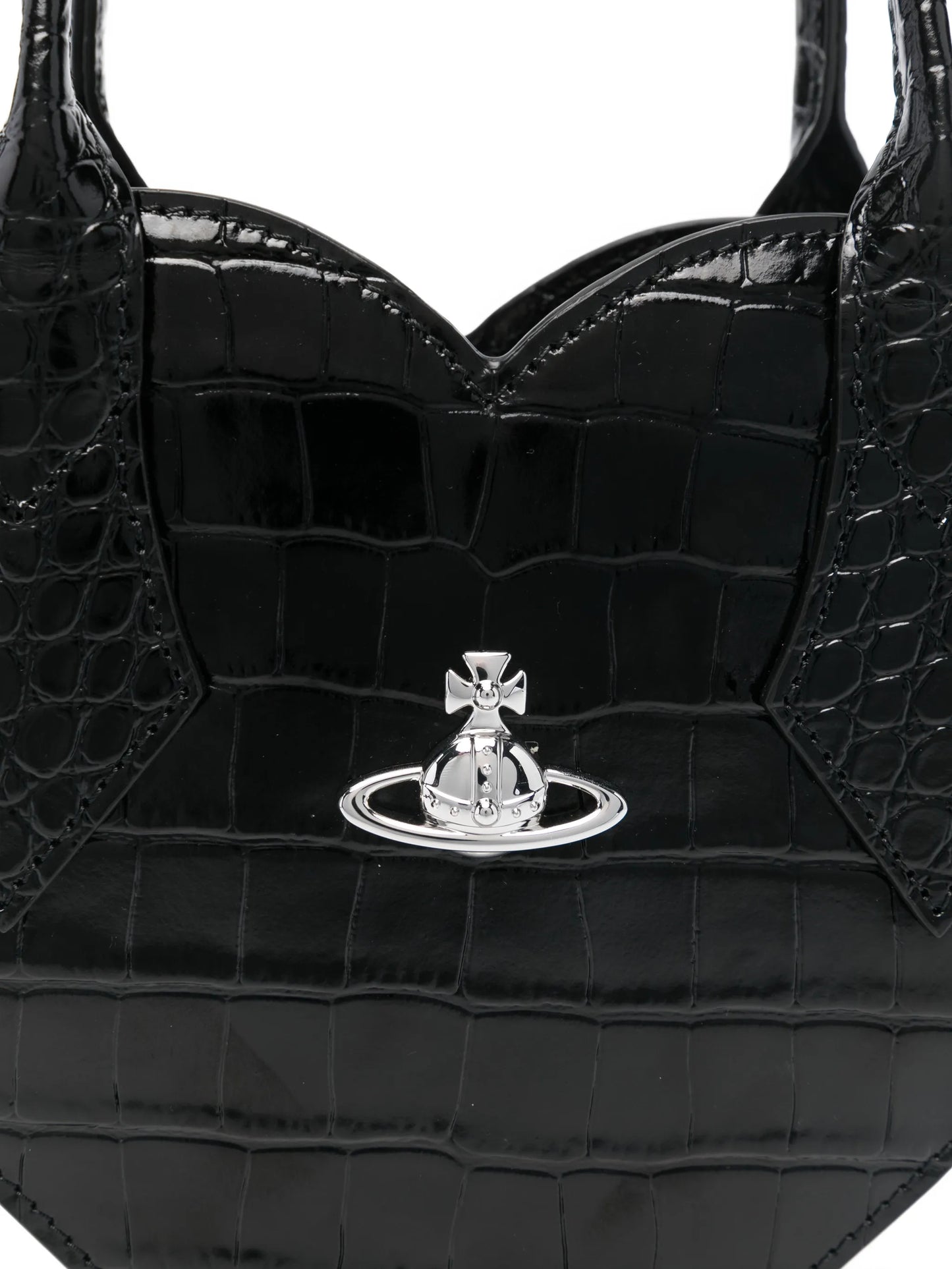 heart-shape embossed tote bag