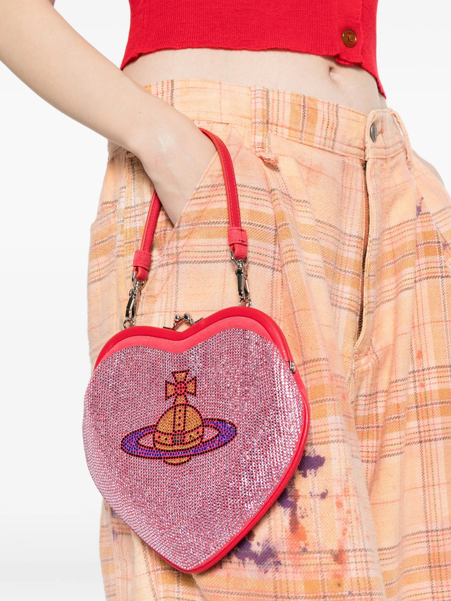 Belle heart-frame hotfix tote bag