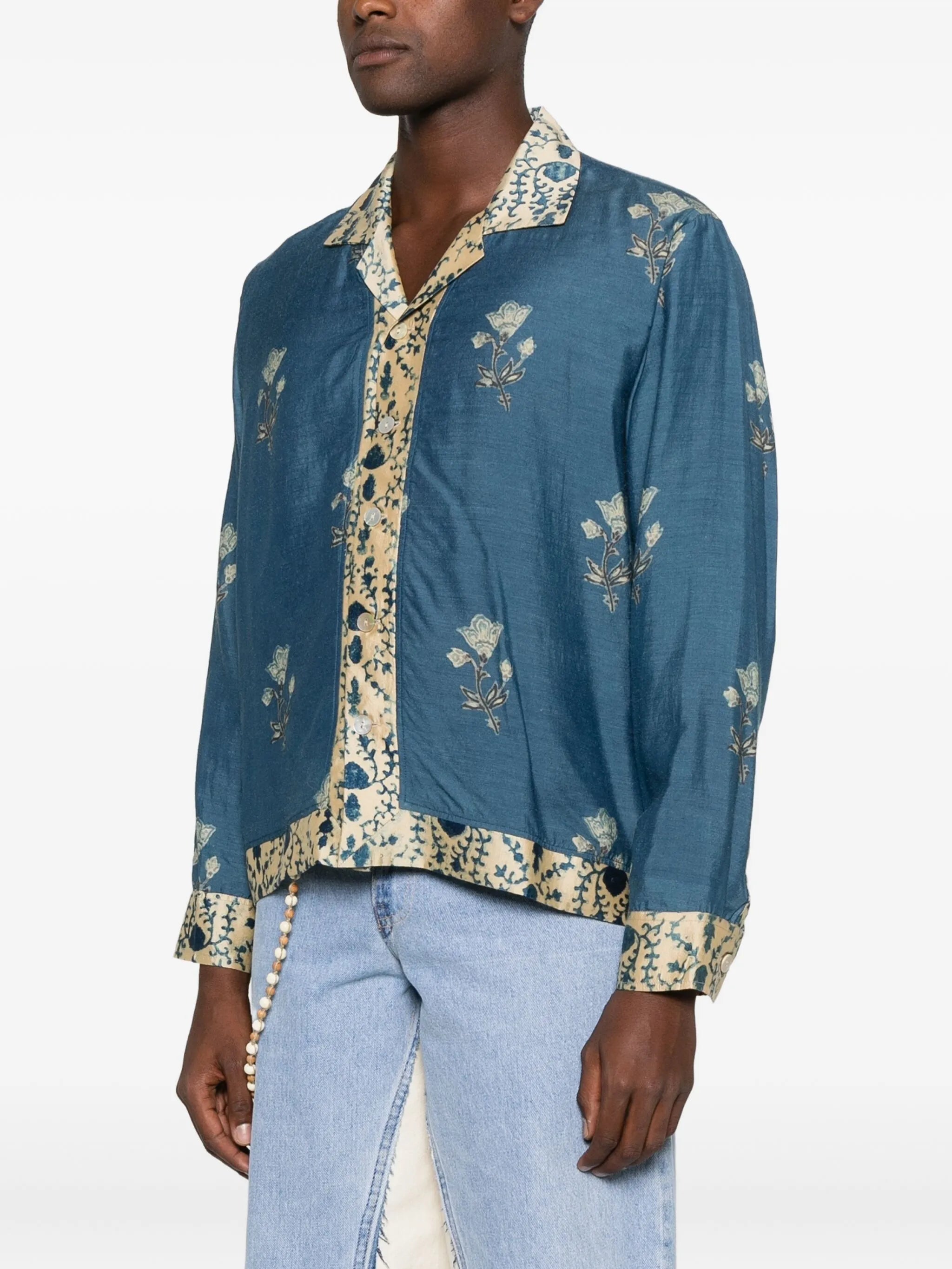 floral-print shirt