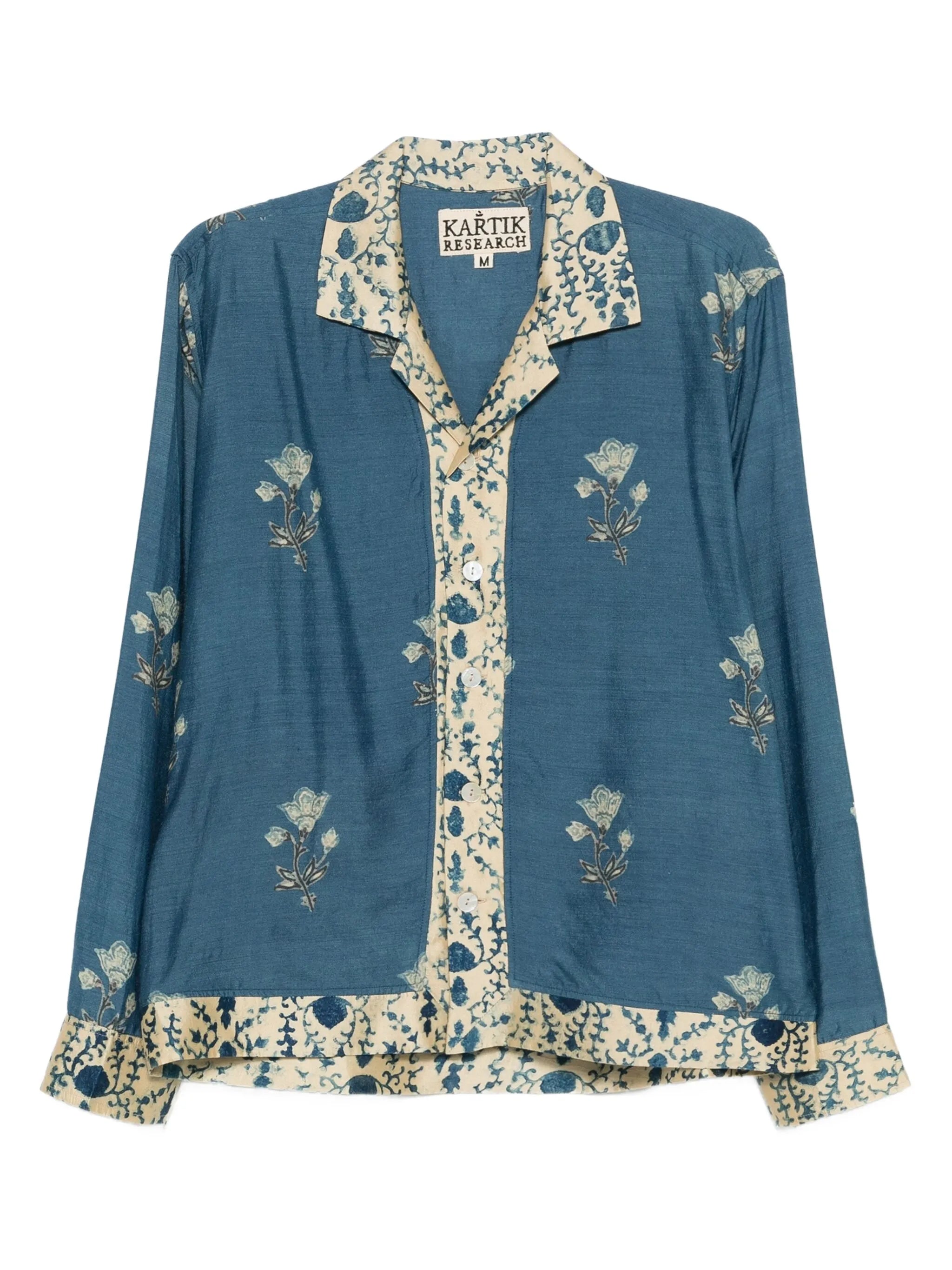 floral-print shirt