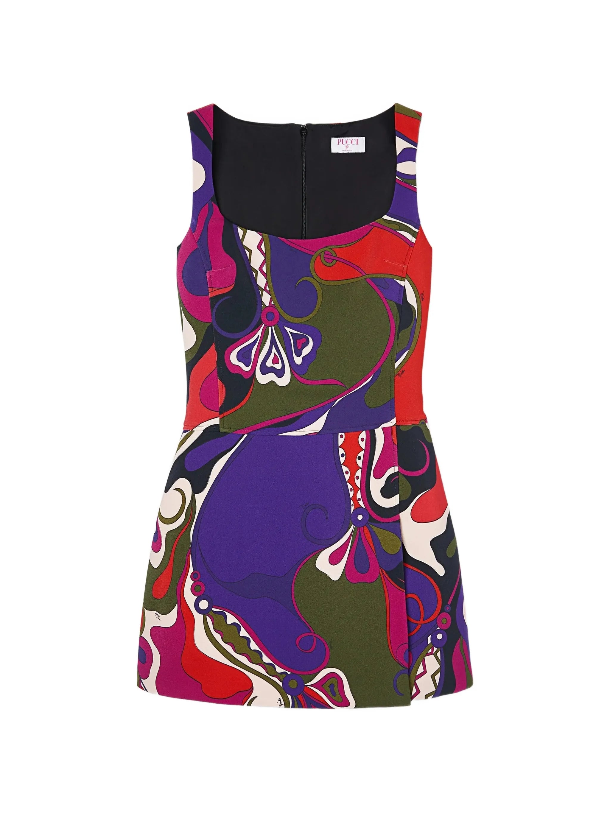 Orchidee-print mini dress