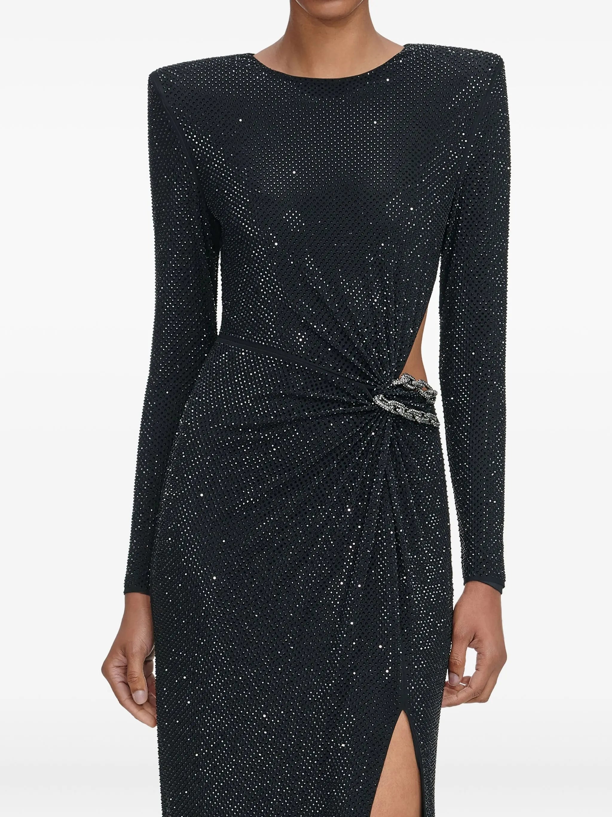 rhinestone-embellished maxi dress