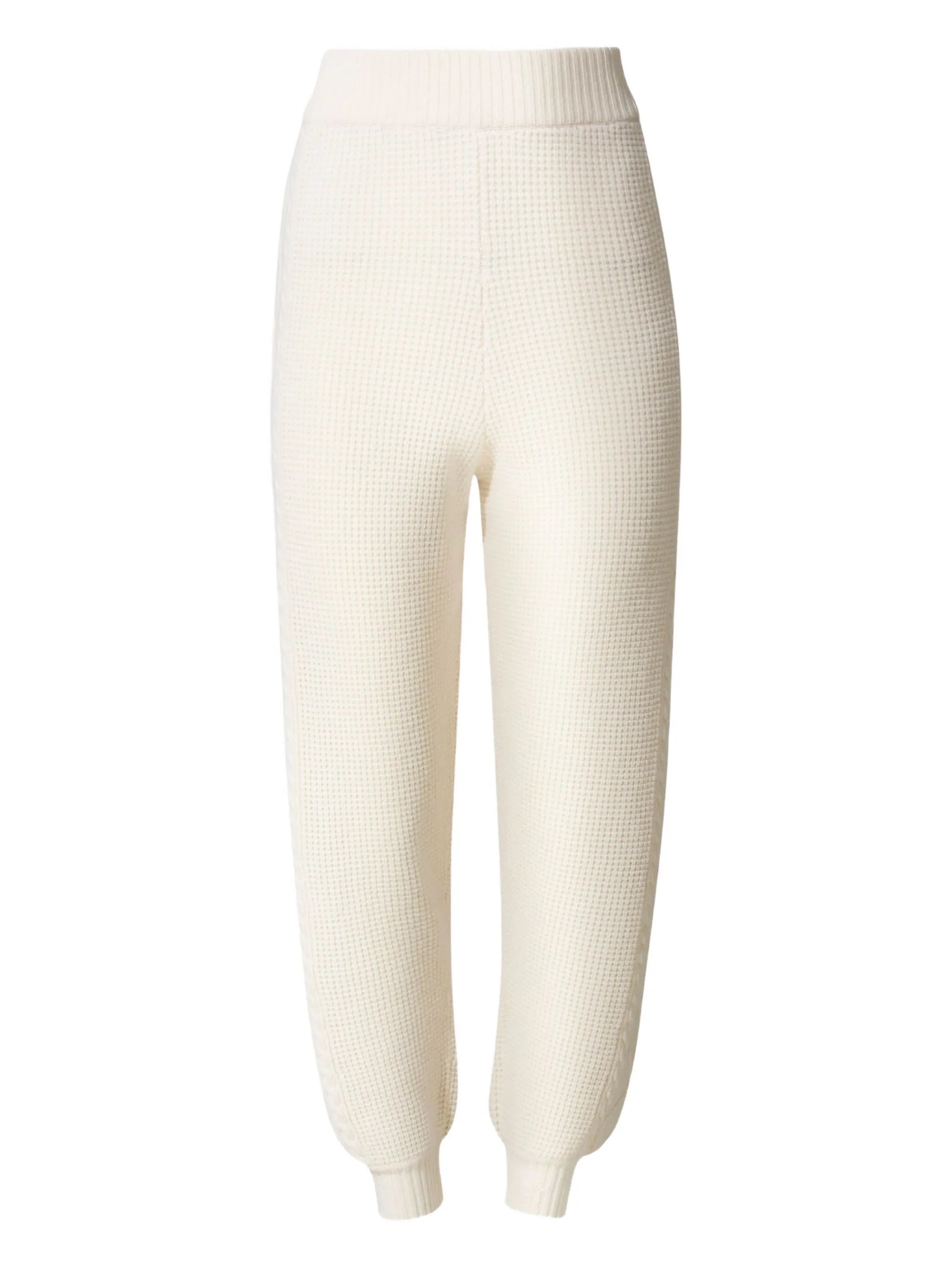 cable-knit trousers
