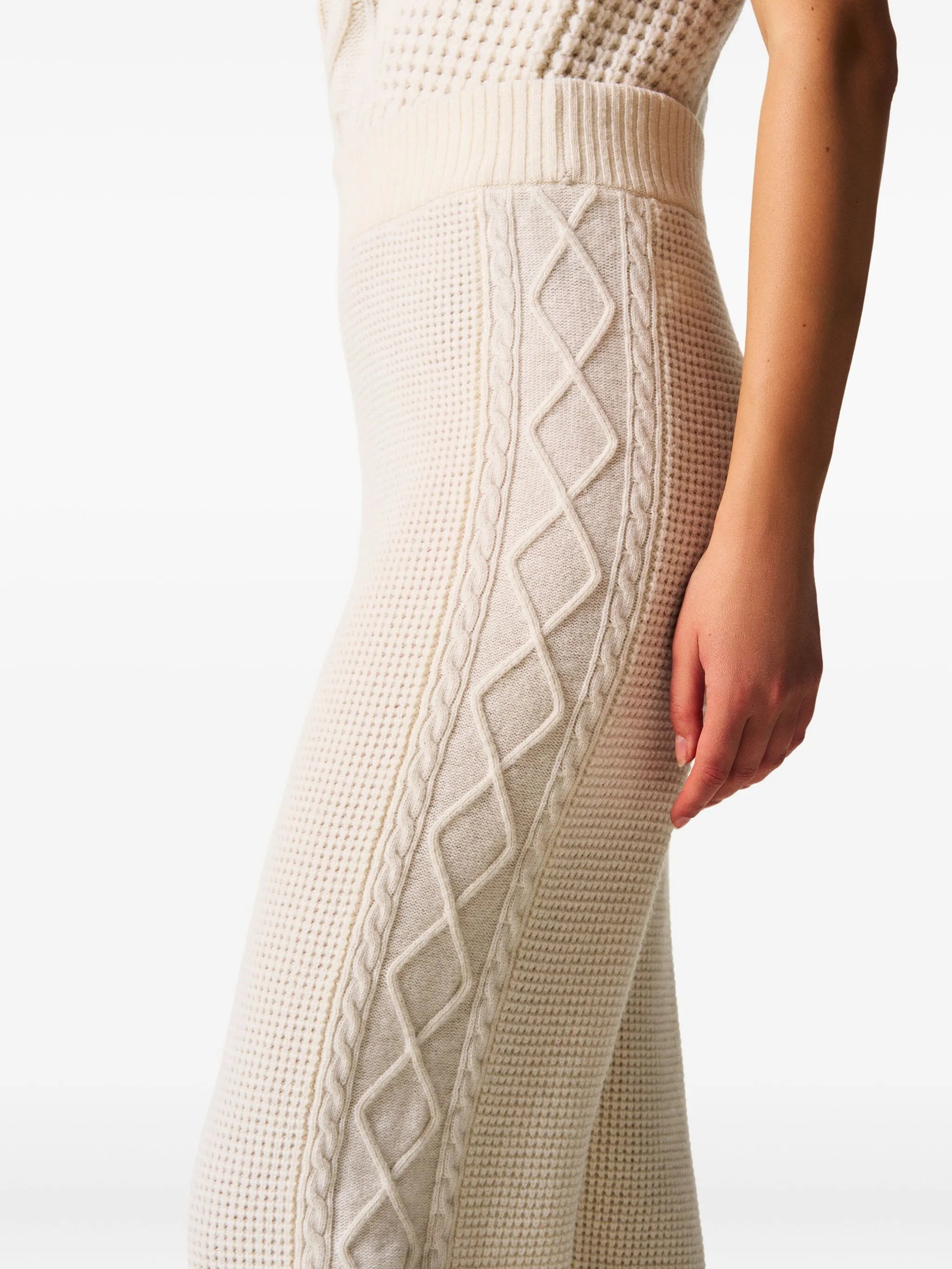 cable-knit trousers