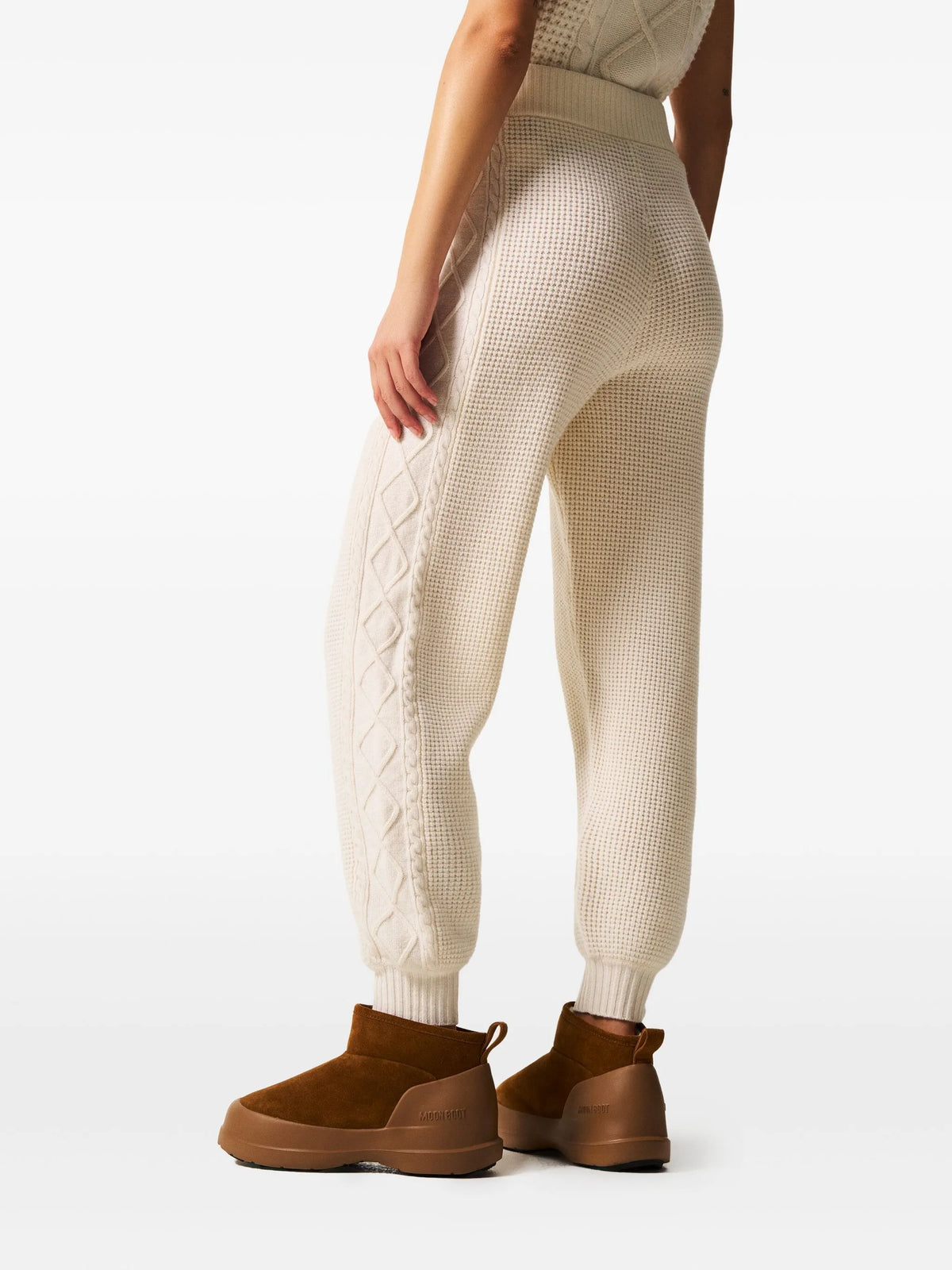 cable-knit trousers