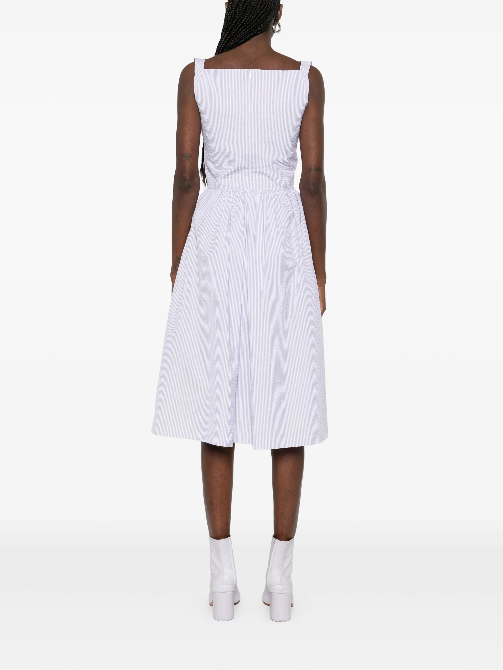 Sunday striped-pattern mini dress