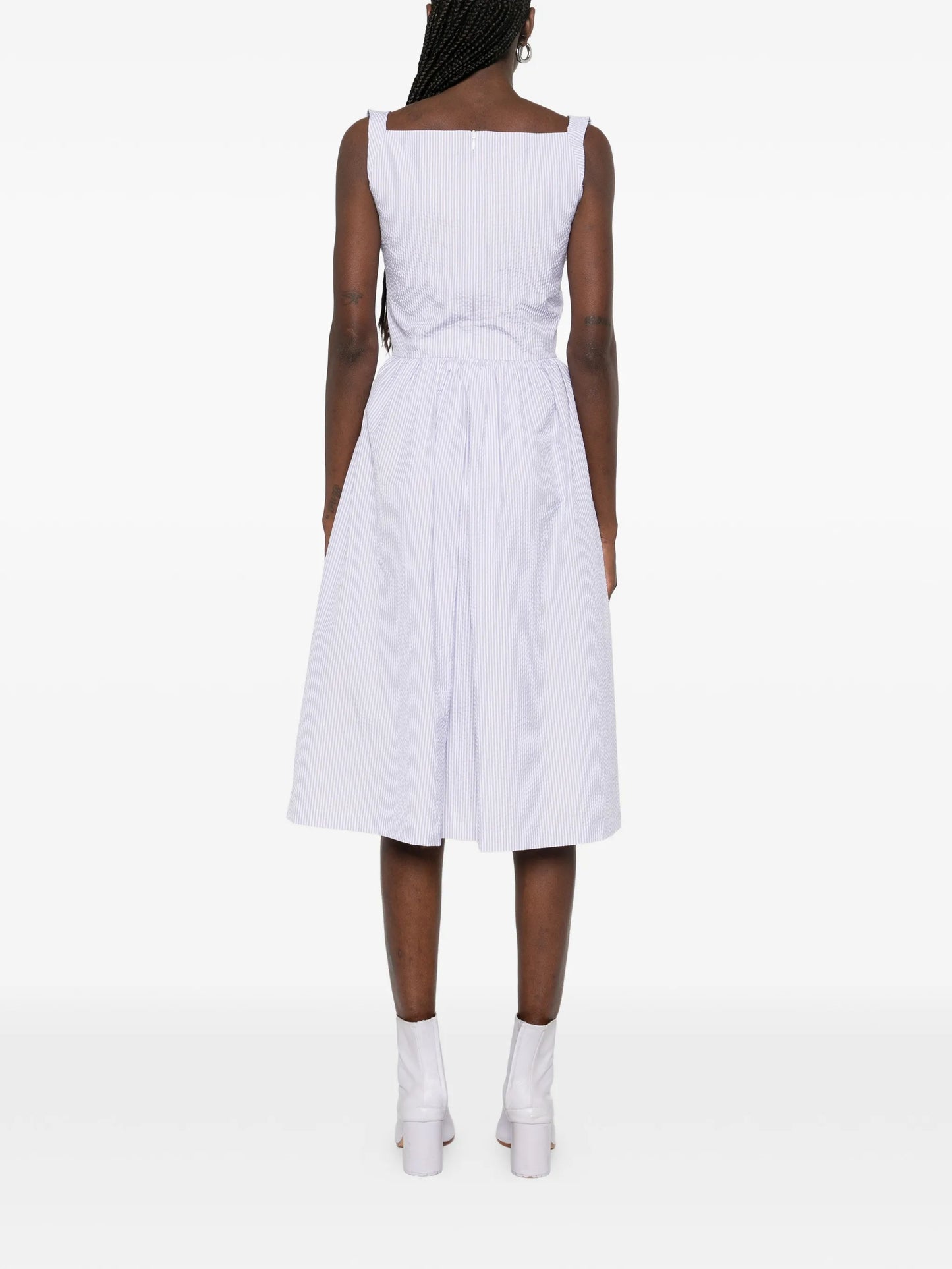 Sunday striped-pattern mini dress