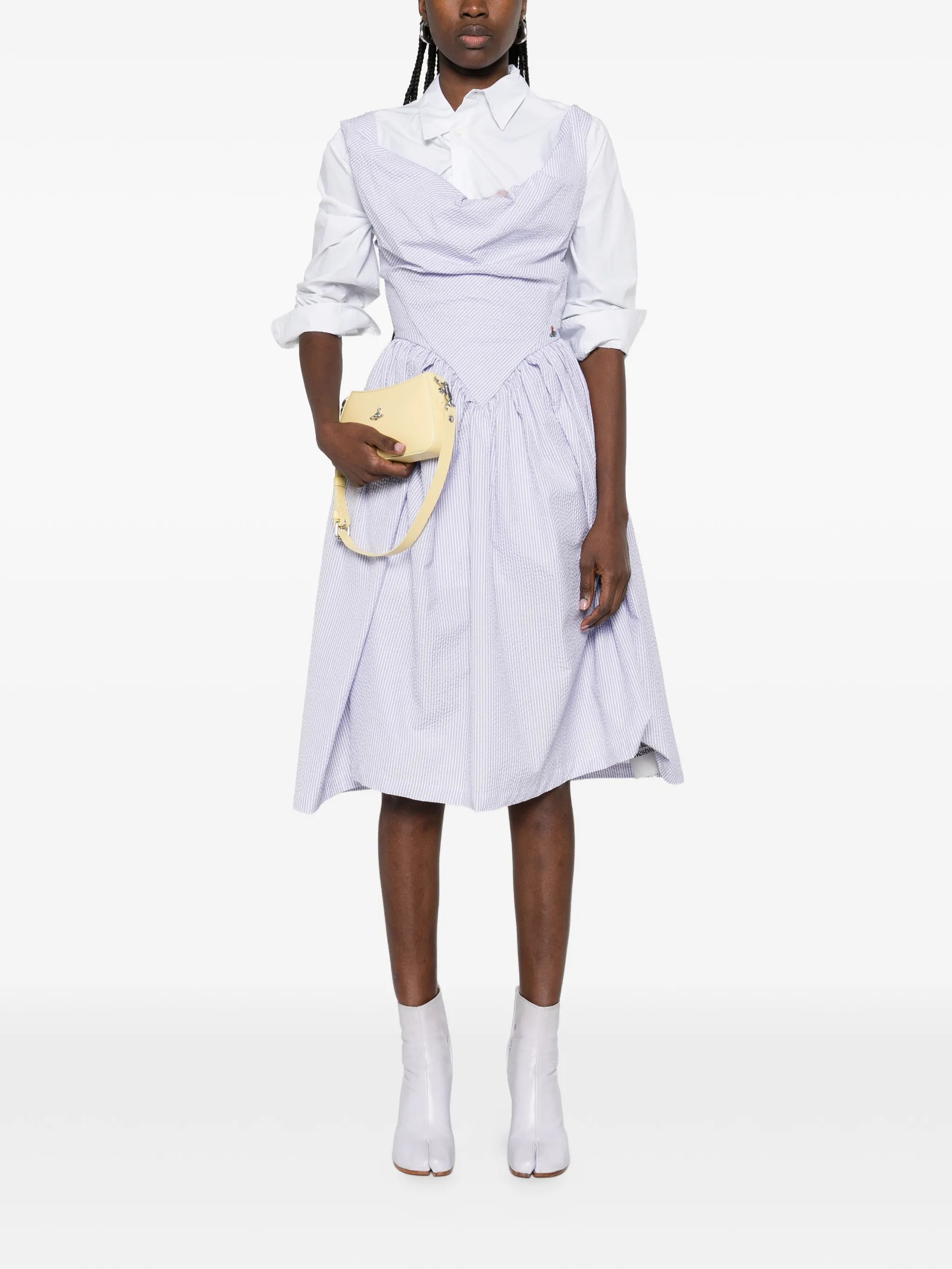 Sunday striped-pattern mini dress