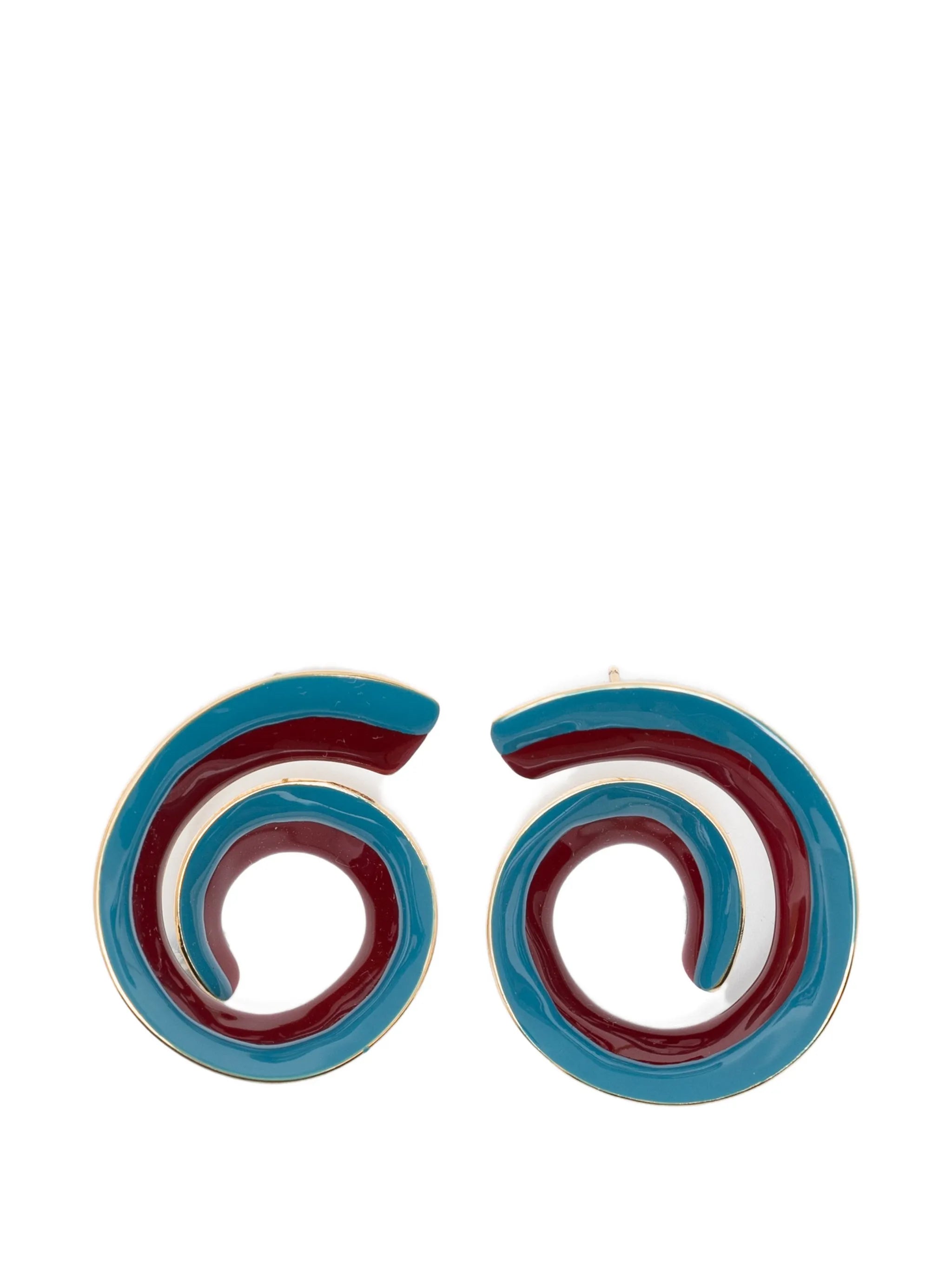enamel spiral earrings