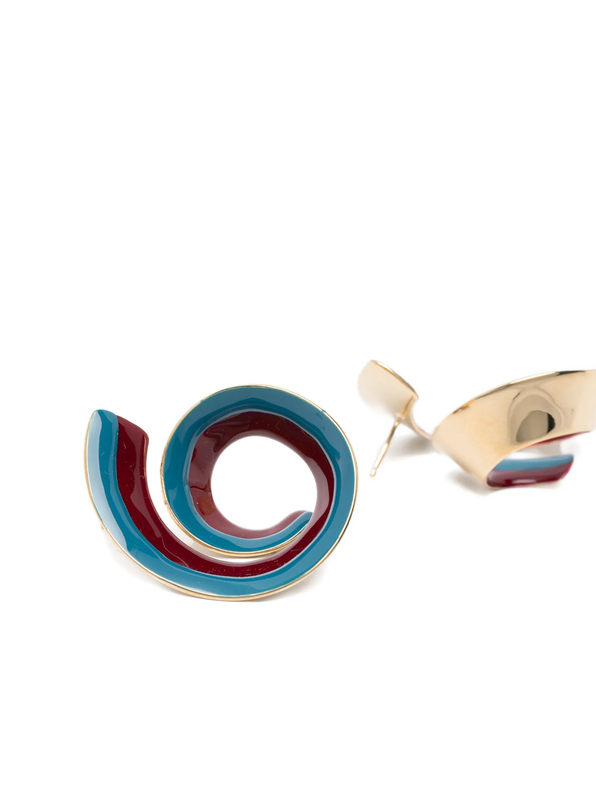 enamel spiral earrings