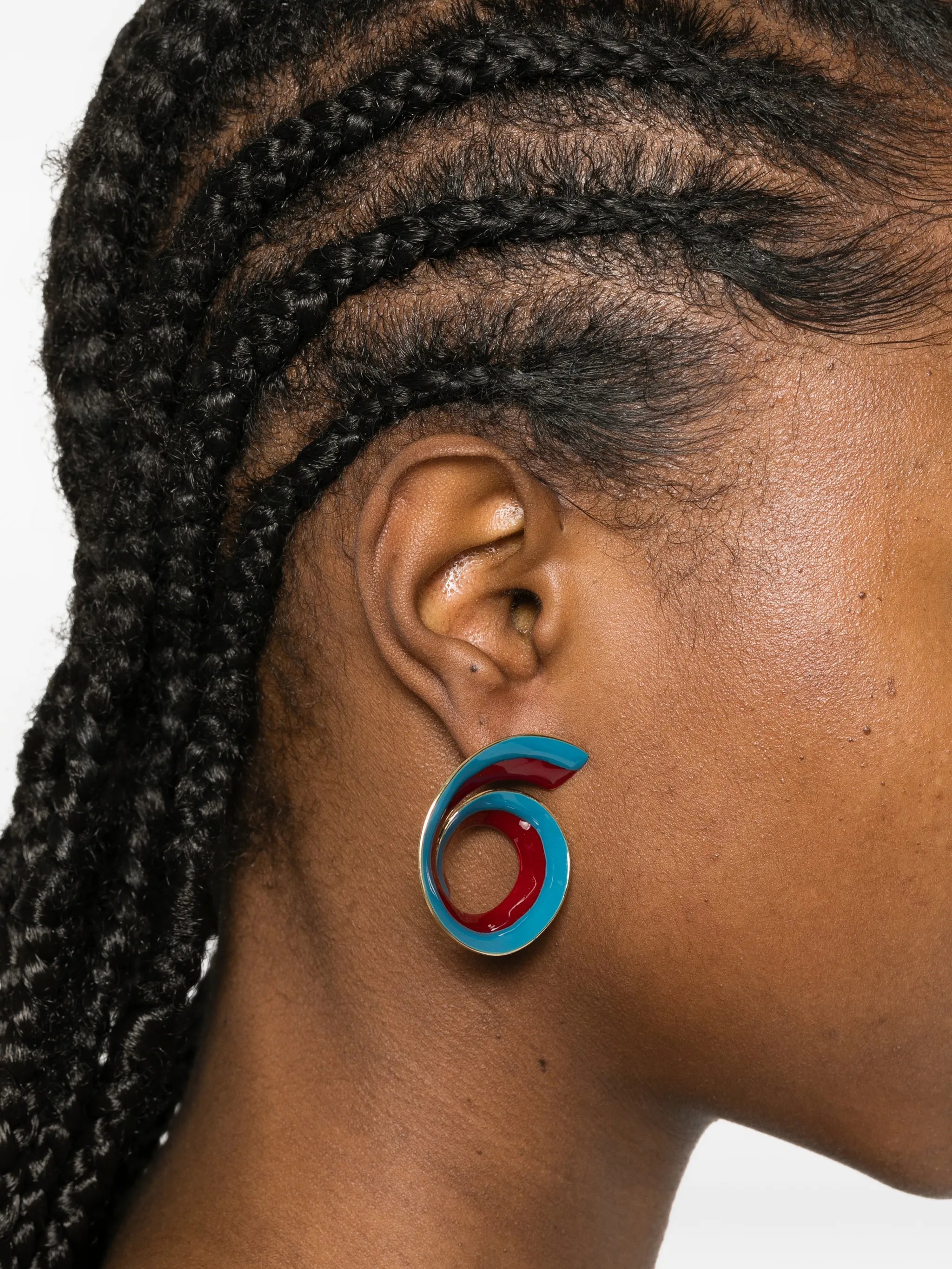 enamel spiral earrings