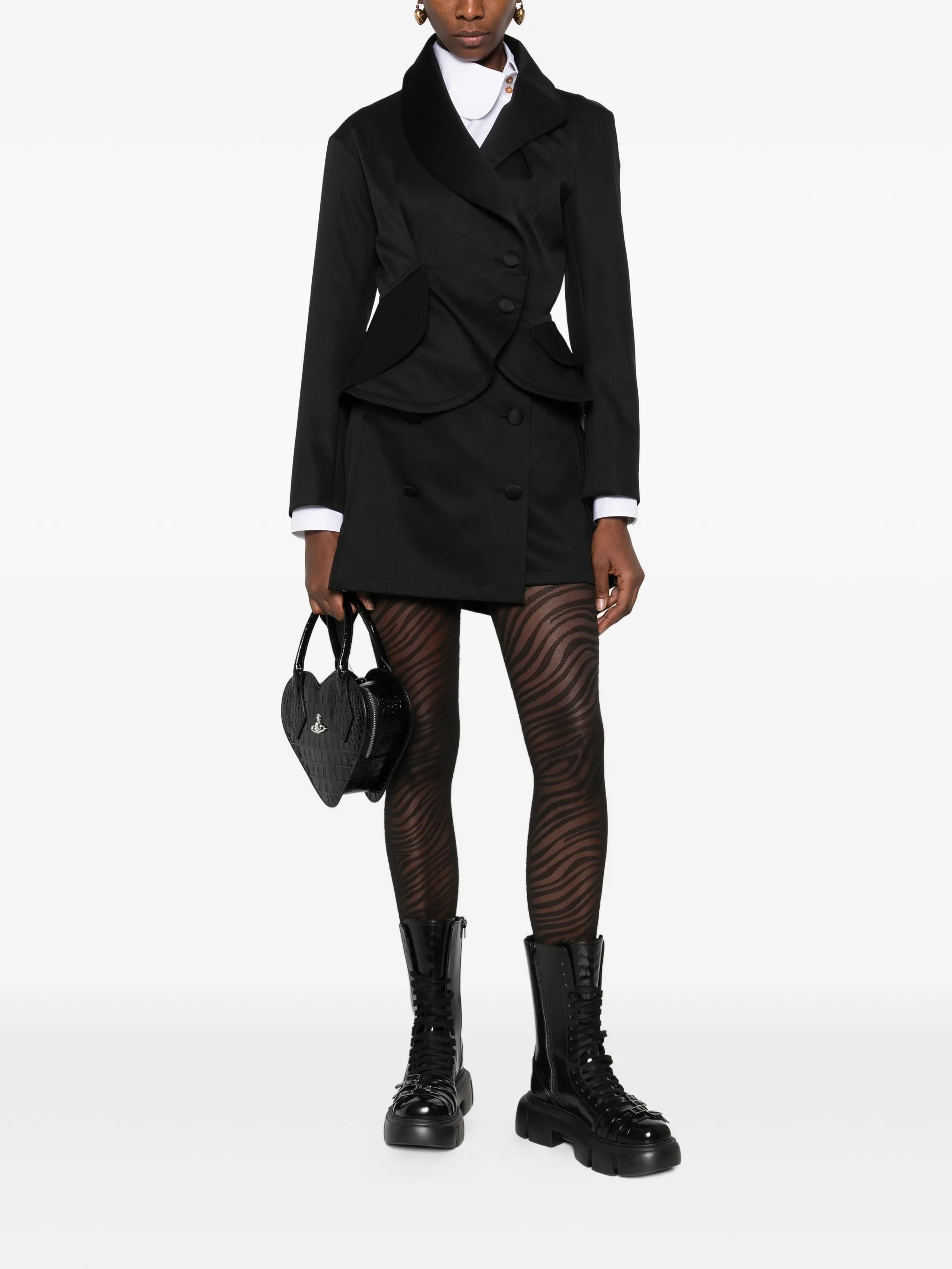 Marta button mini skirt