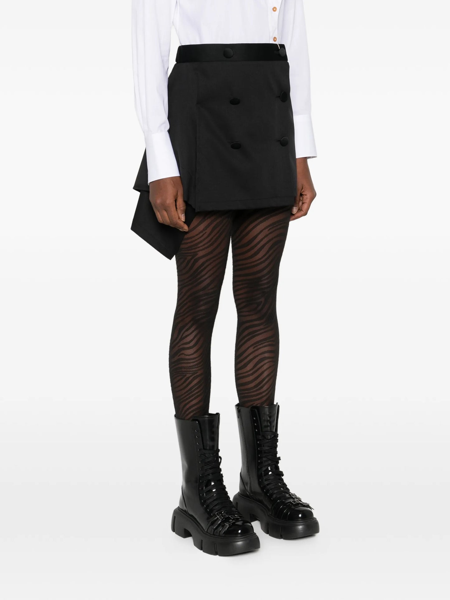 Marta button mini skirt