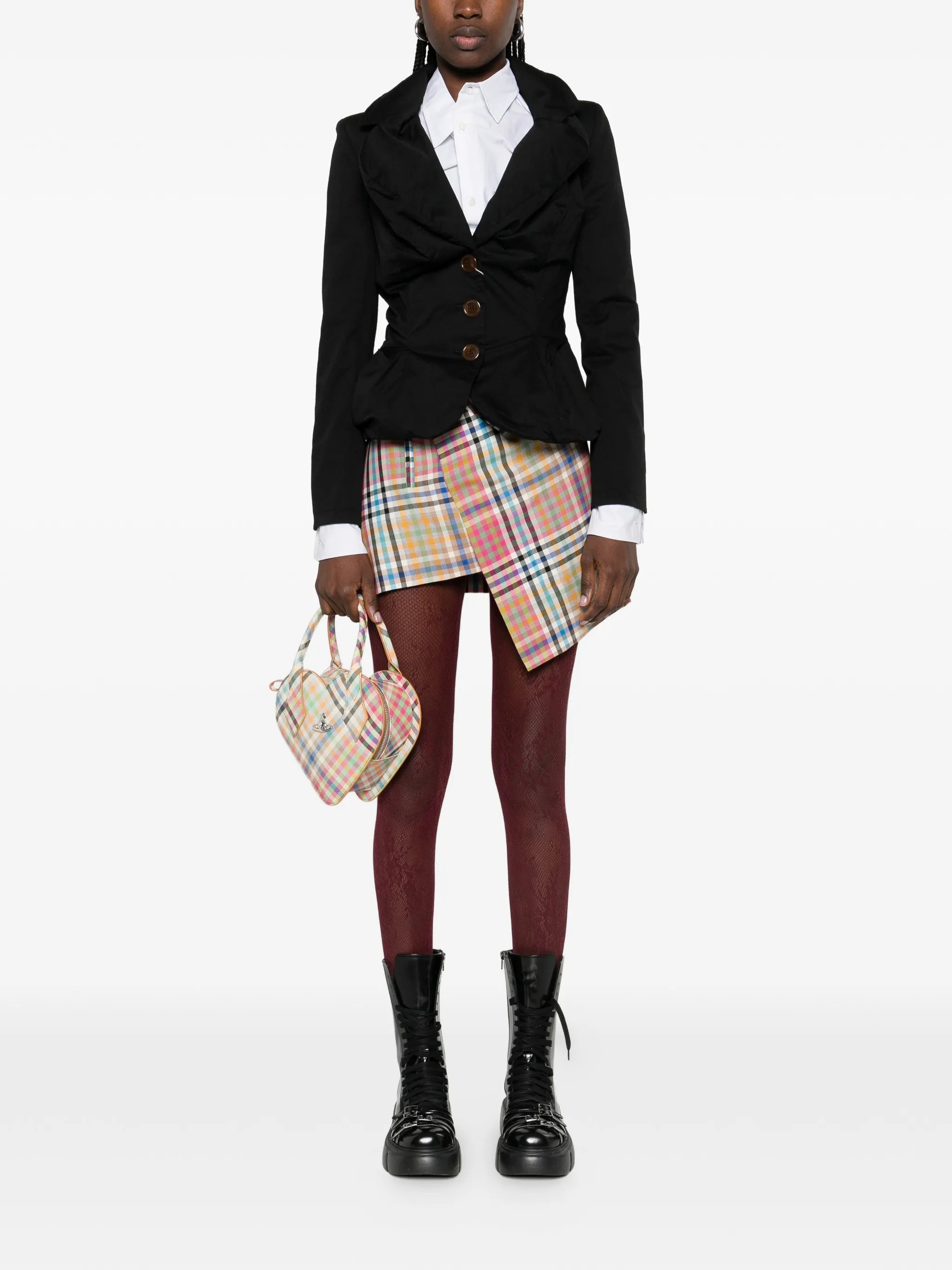 Drunken button-fastening jacket