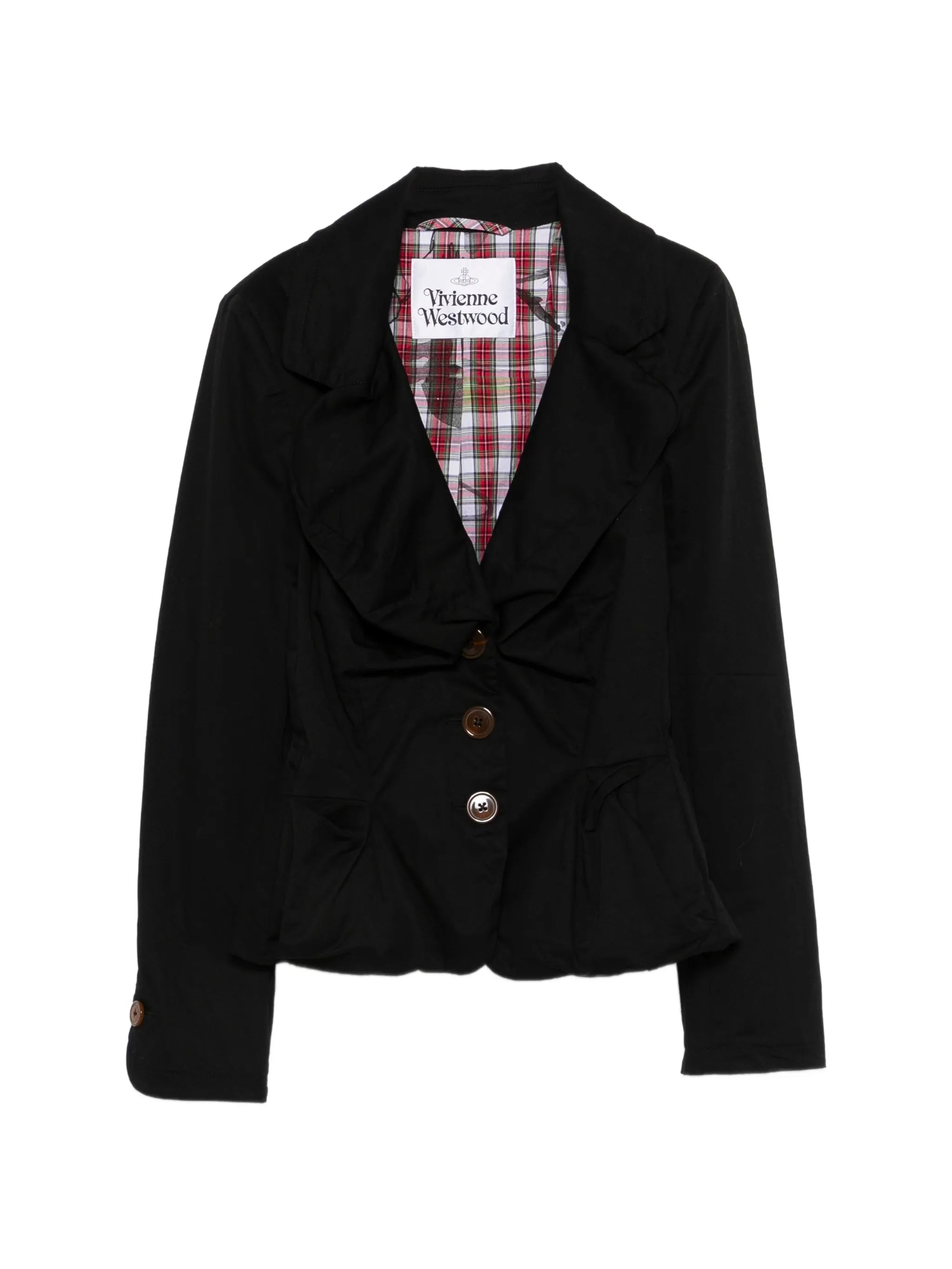 Drunken button-fastening jacket