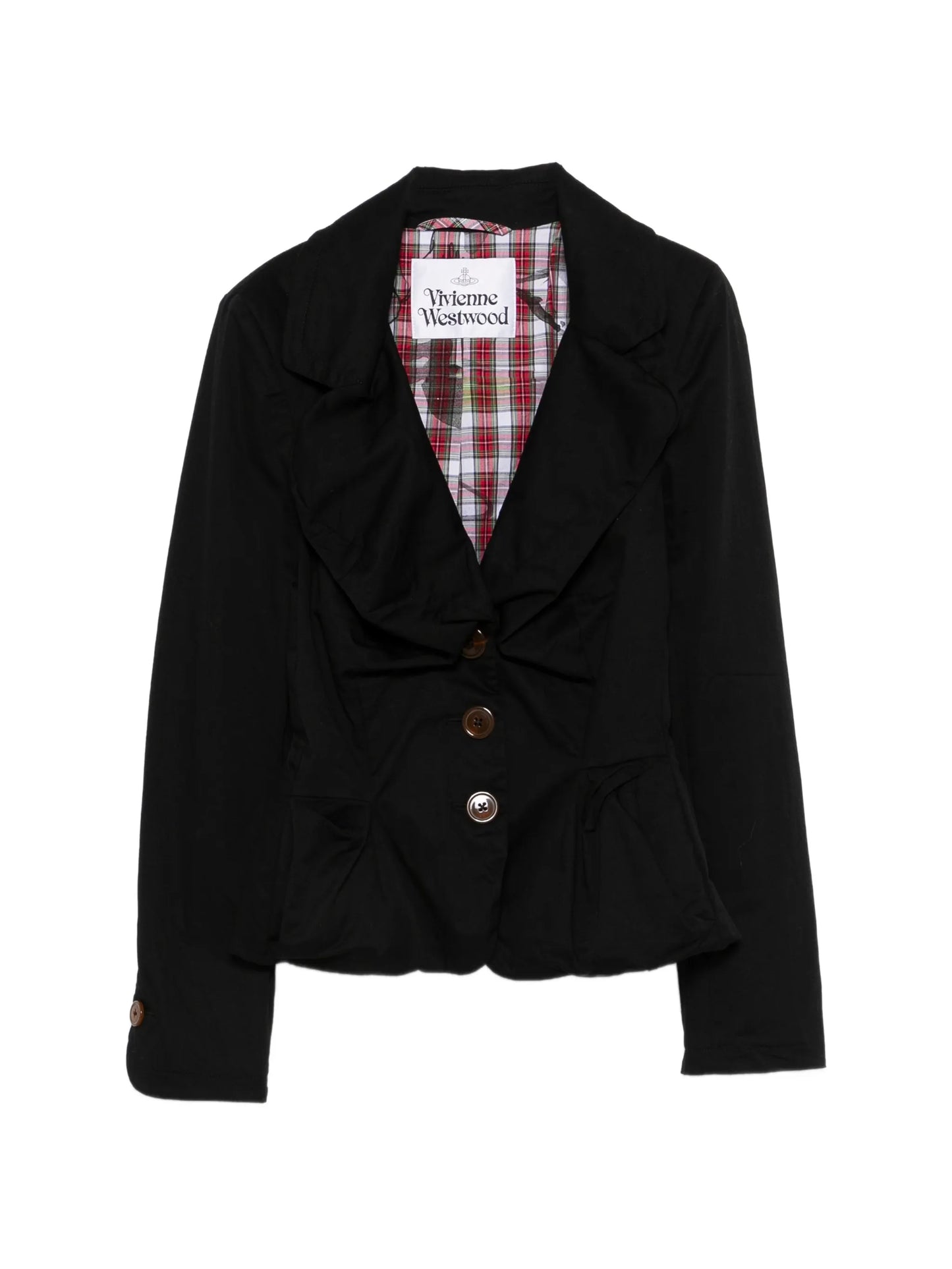 Drunken button-fastening jacket