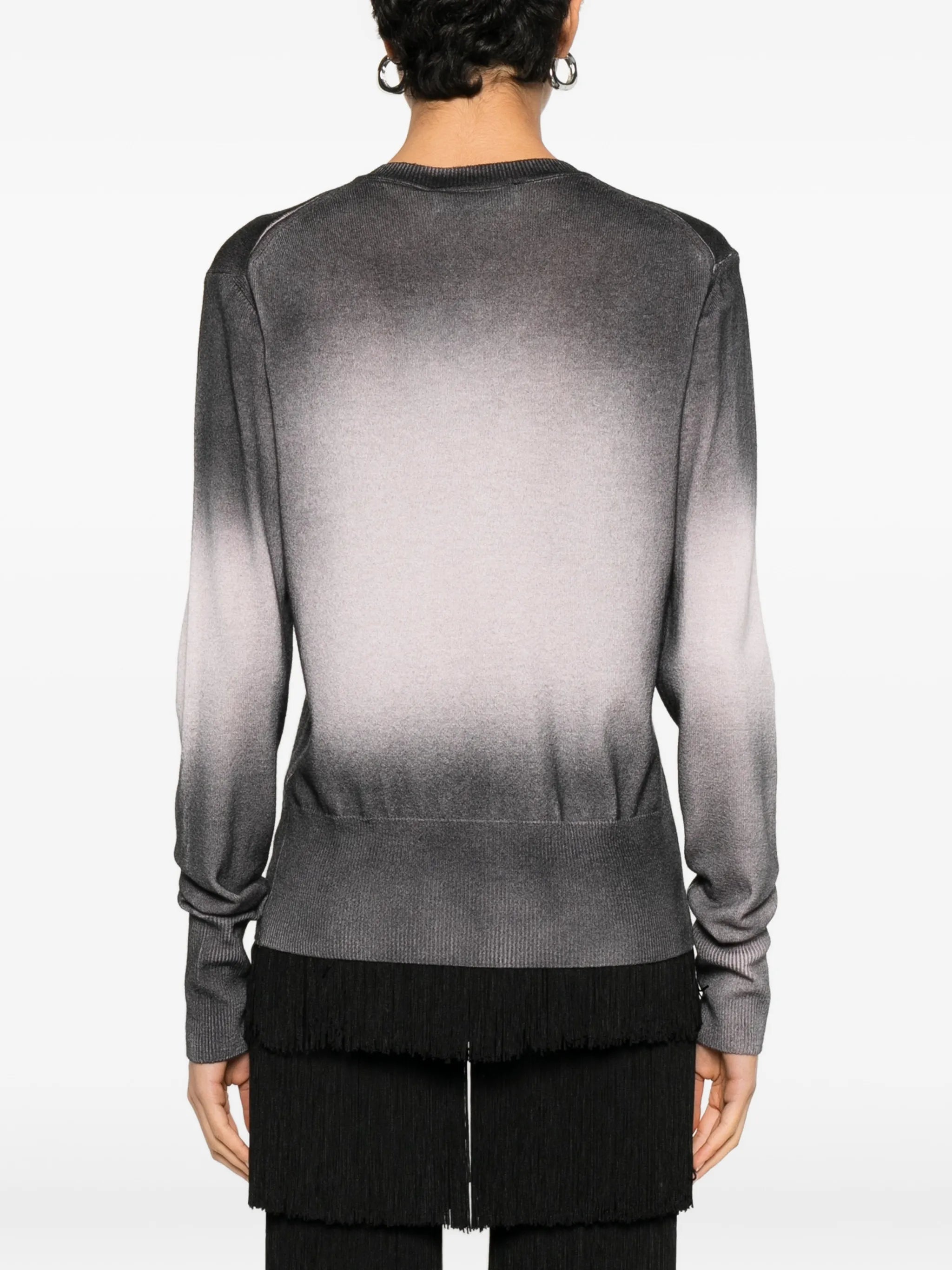 Elle embroidered ombré cardigan