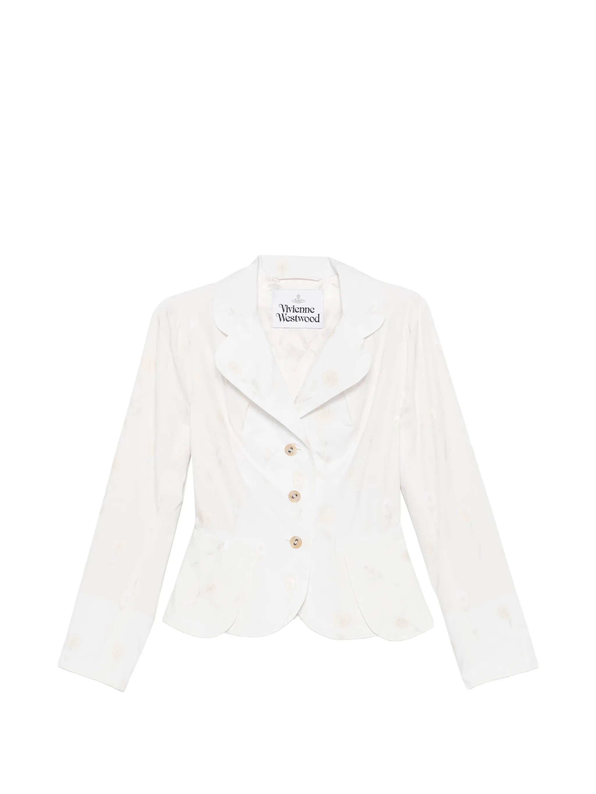 embroidered-flower button jacket