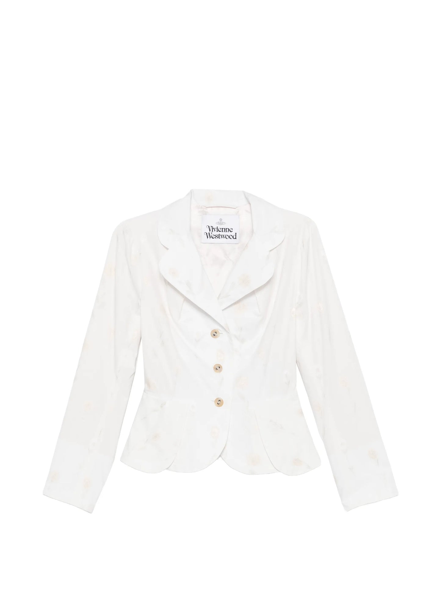 embroidered-flower button jacket