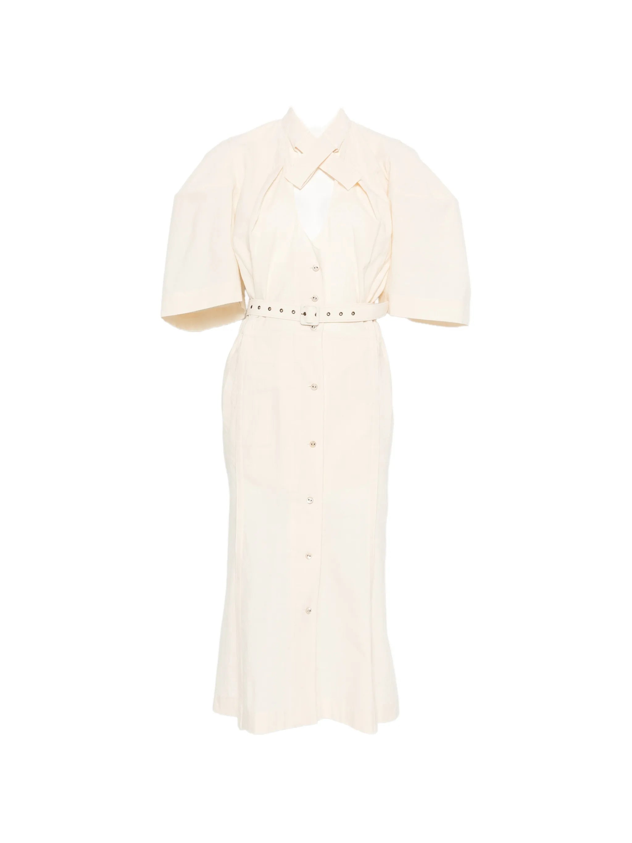 belted loop midi dress