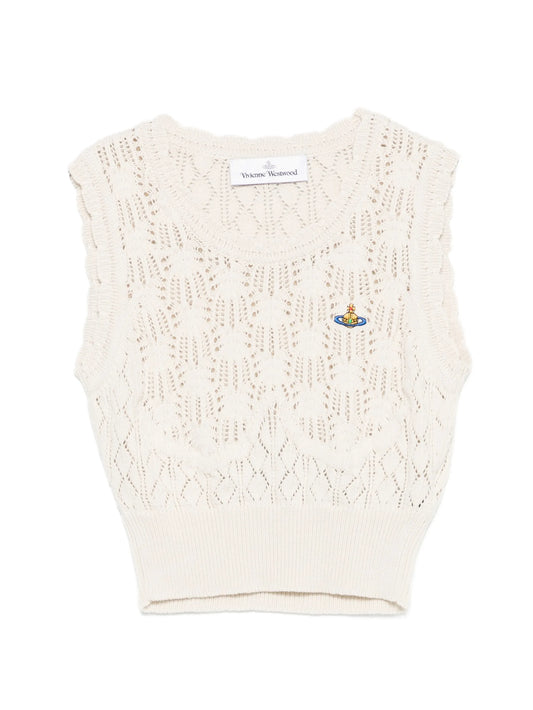 Ella openwork vest