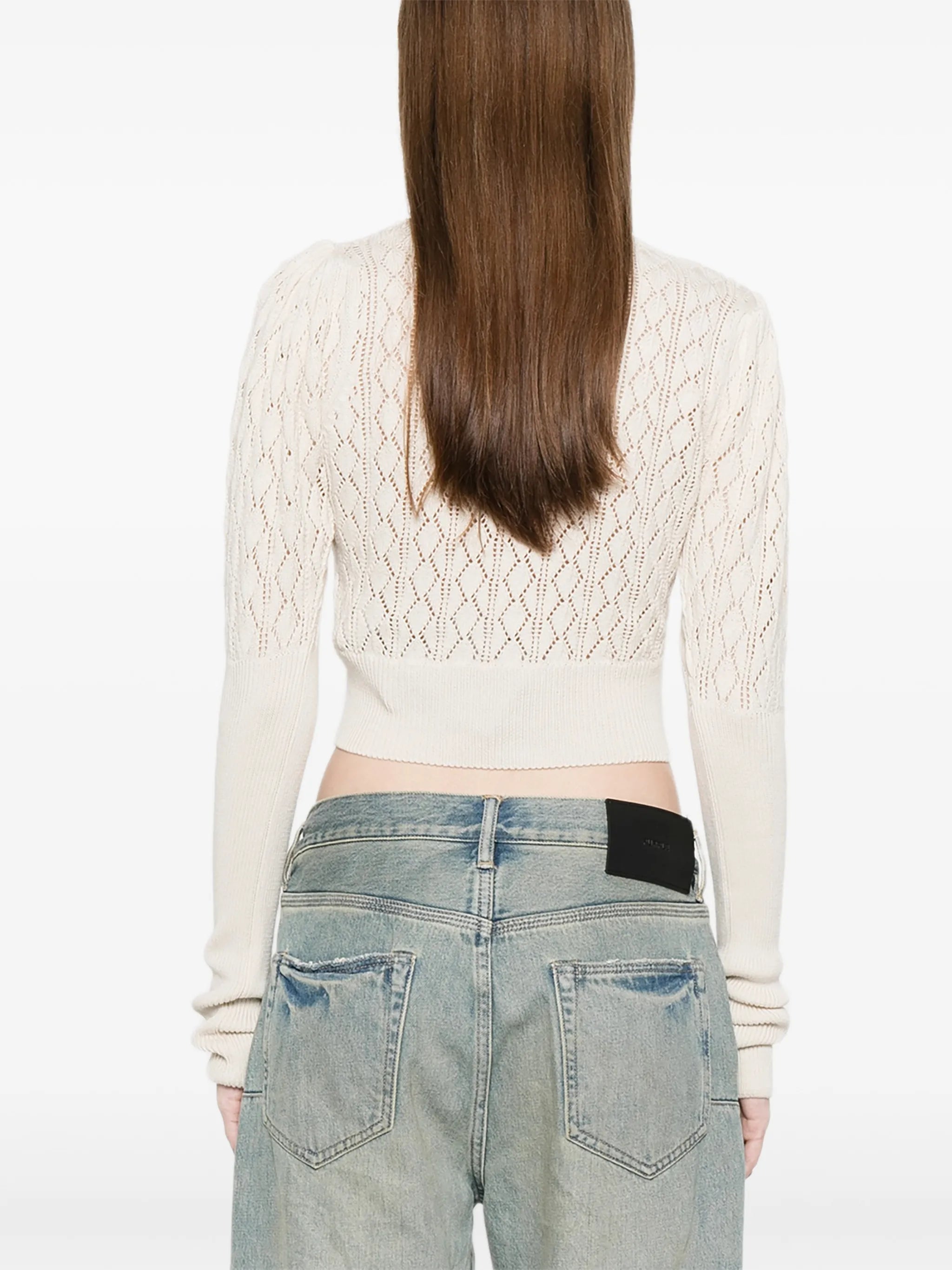 Ella pointelle-knit cardigan