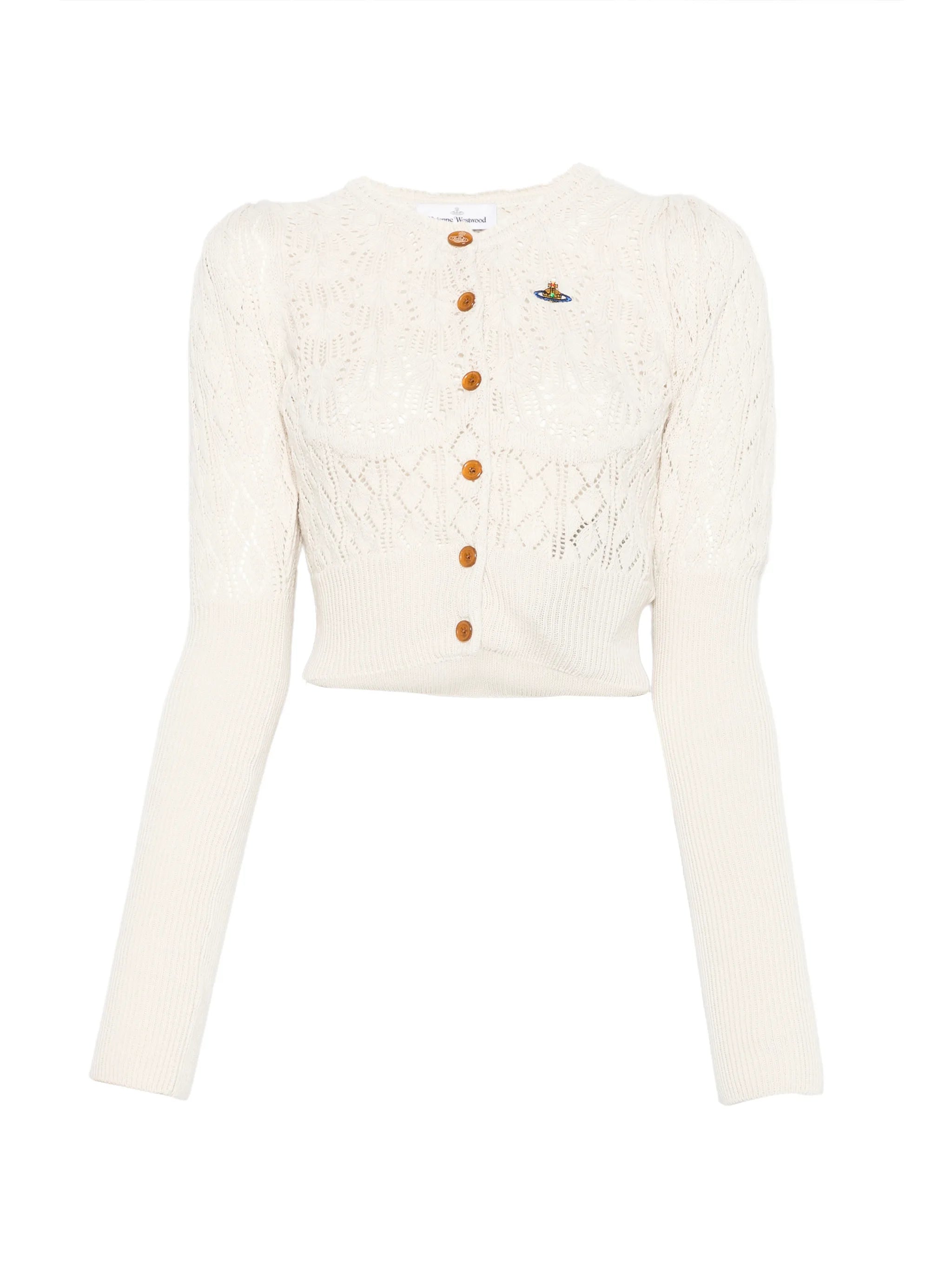 Ella pointelle-knit cardigan