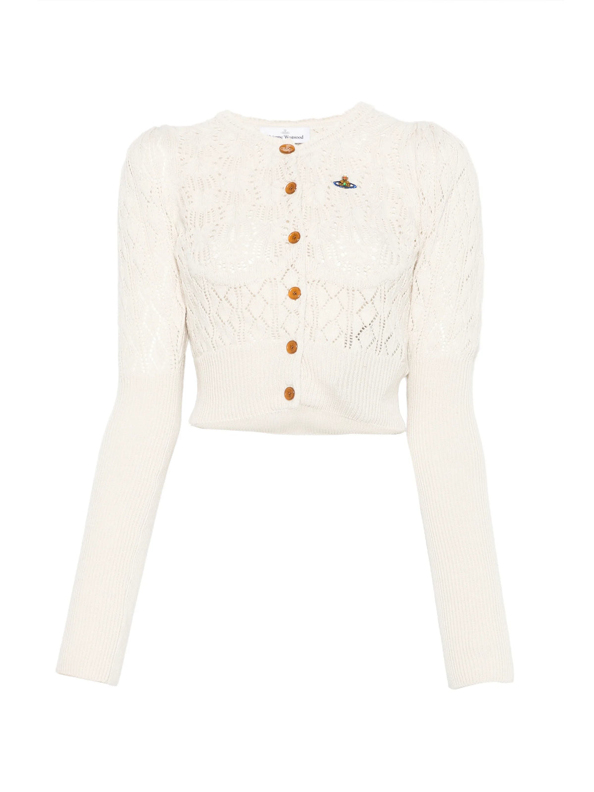 Ella pointelle-knit cardigan