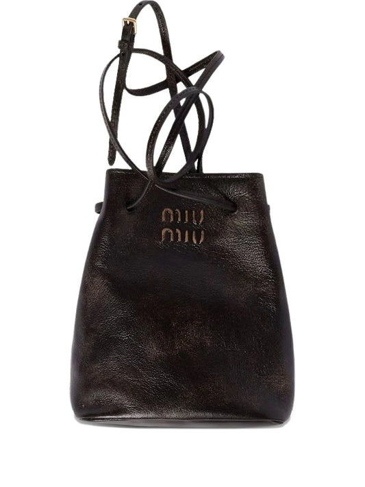 logo-detail drawstring shoulder bag