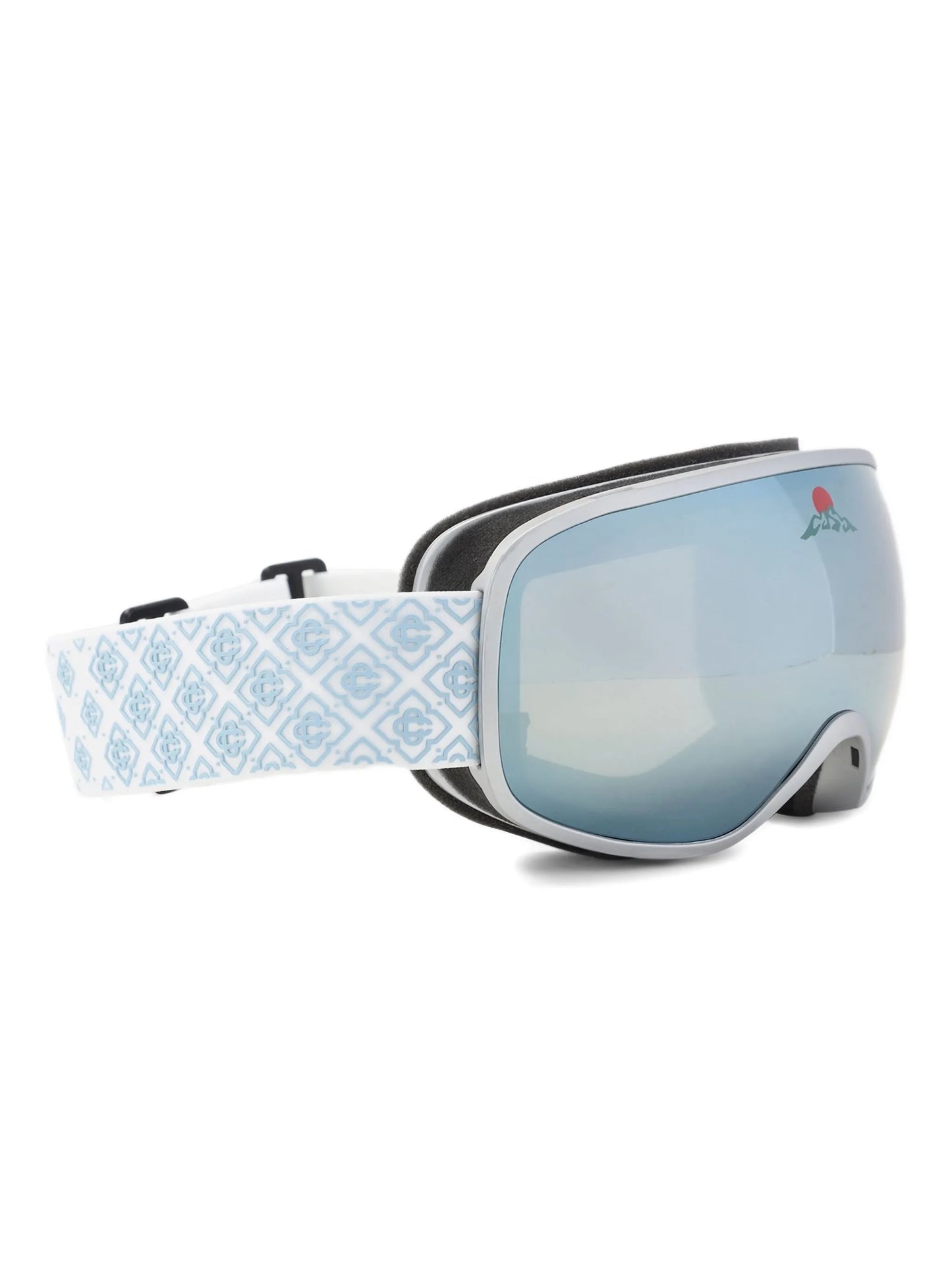 monogram-strap ski goggles