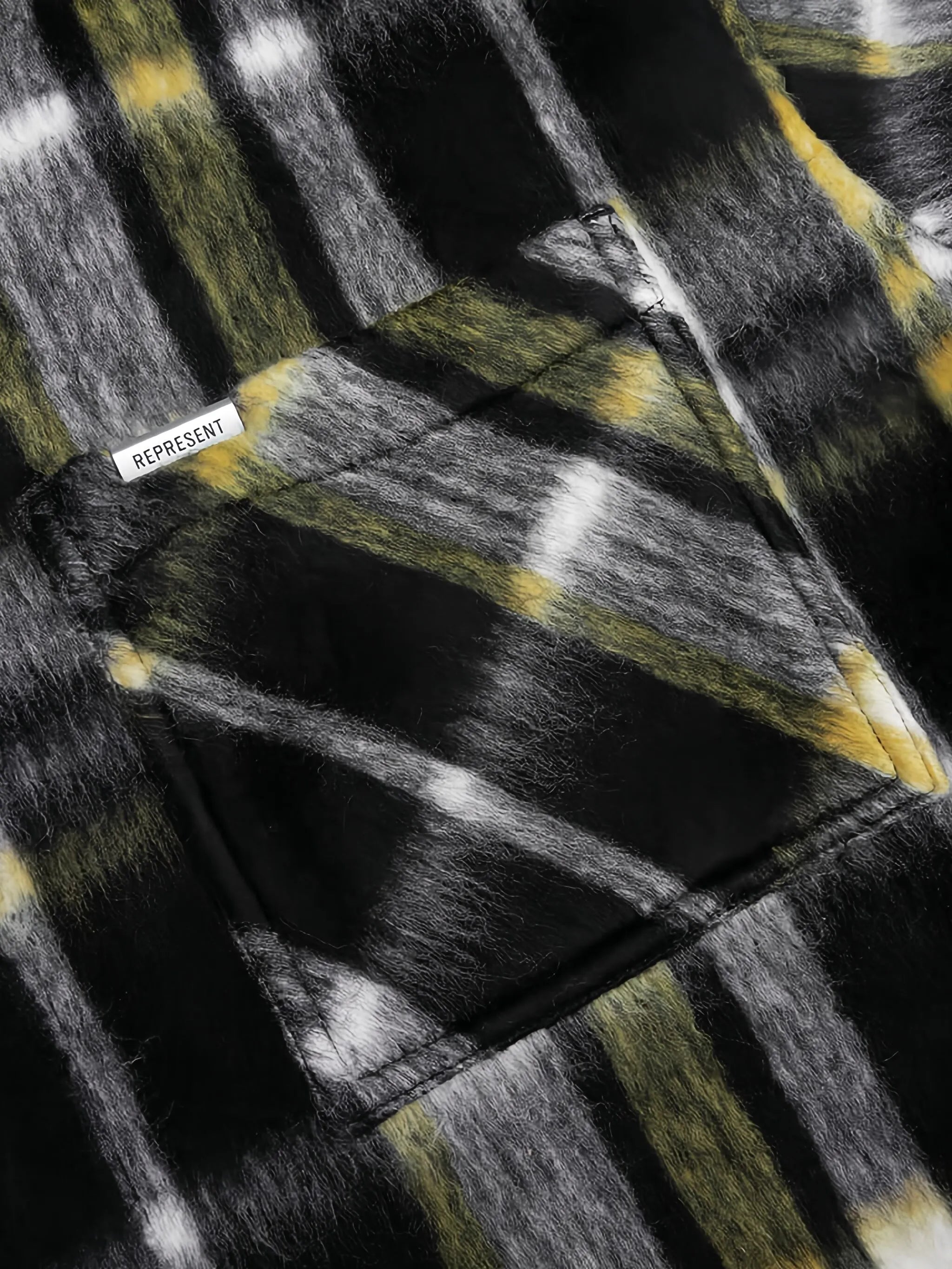 textured plaid overshirt