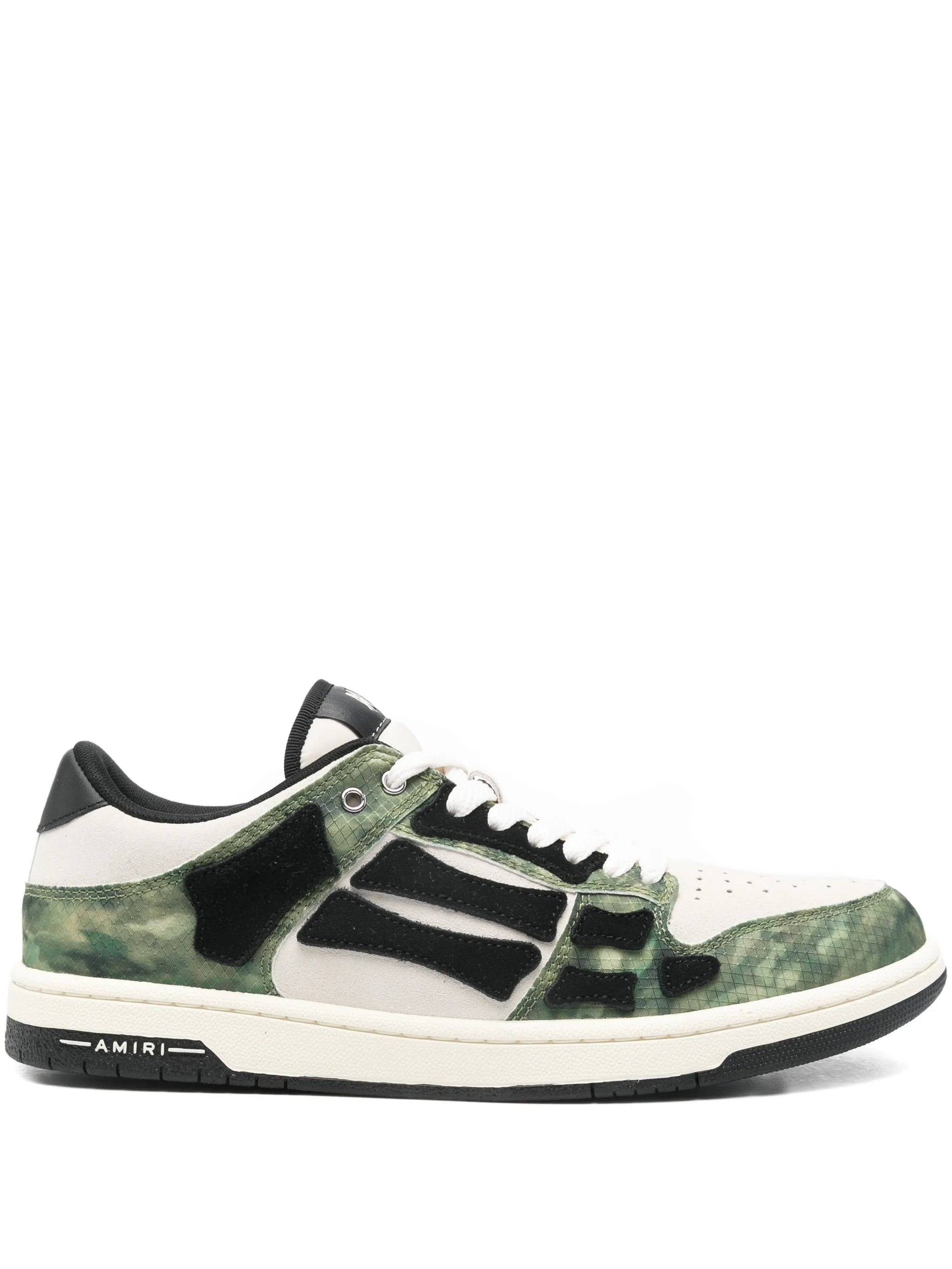Camo Skel lace-up sneakers