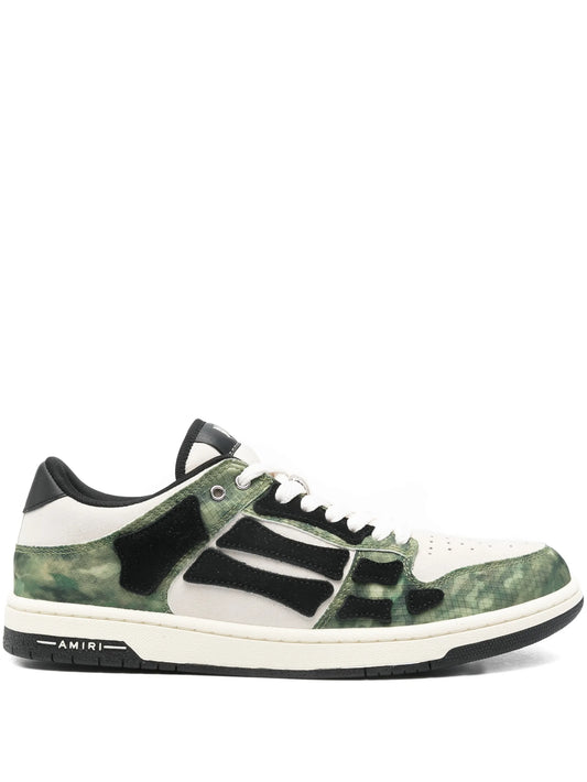 Camo Skel lace-up sneakers