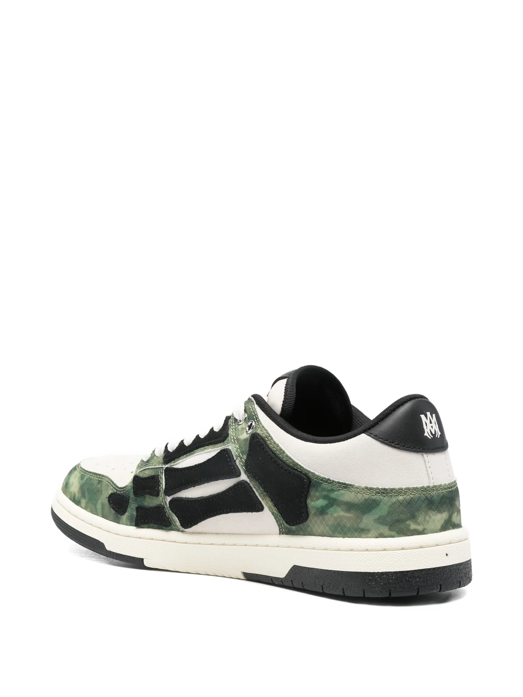 Camo Skel lace-up sneakers