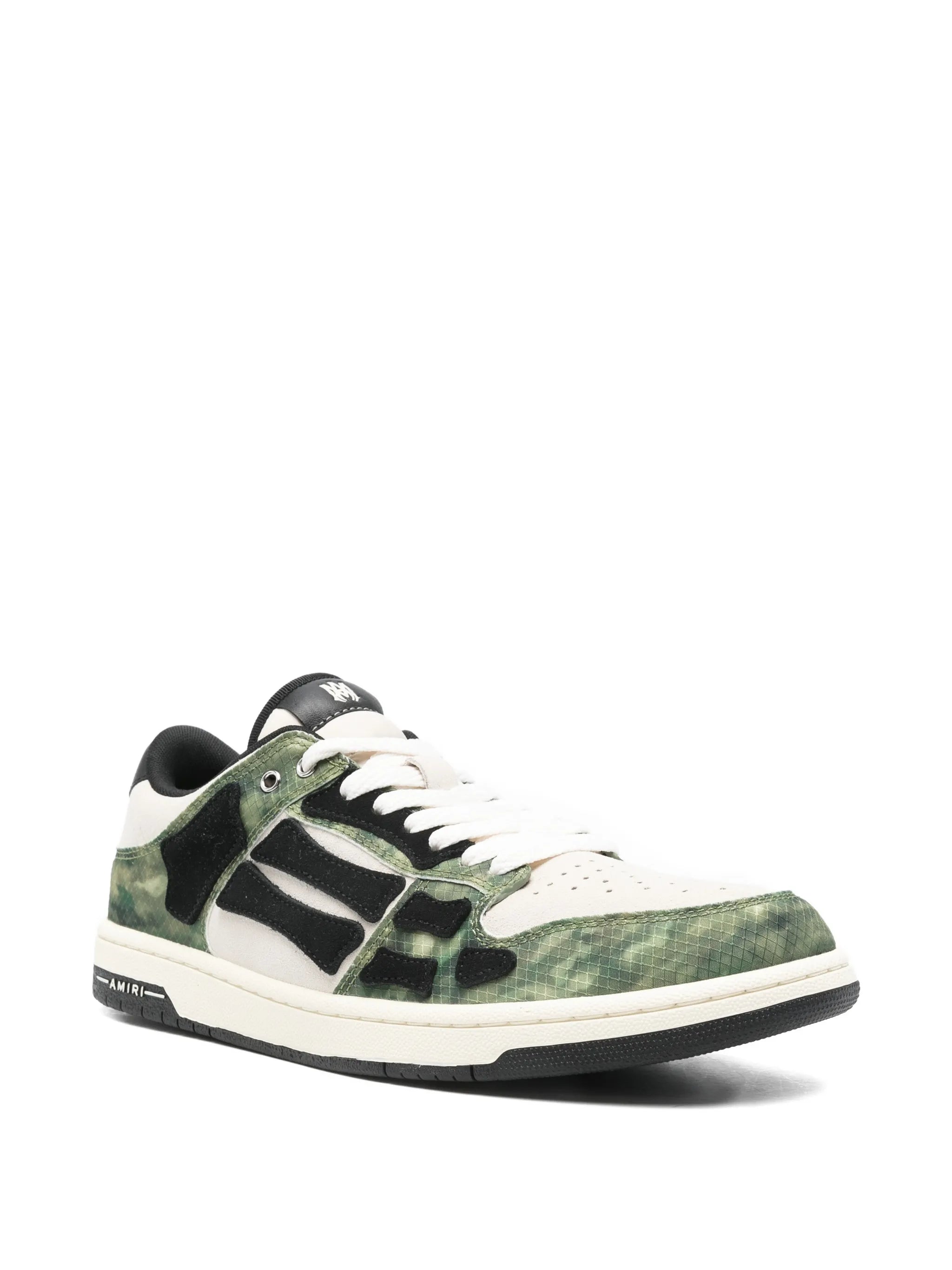 Camo Skel lace-up sneakers