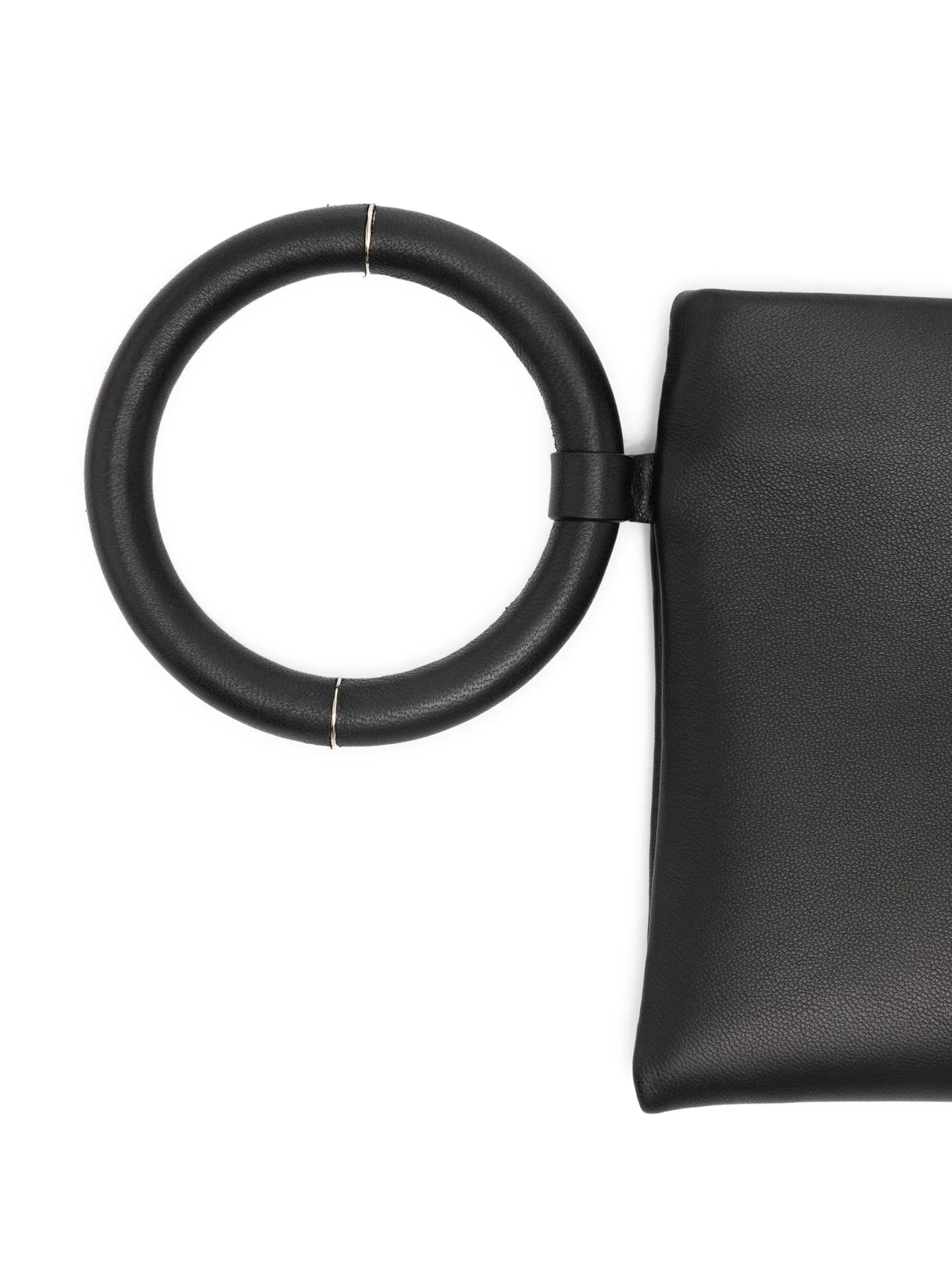 ring leather clutch bag
