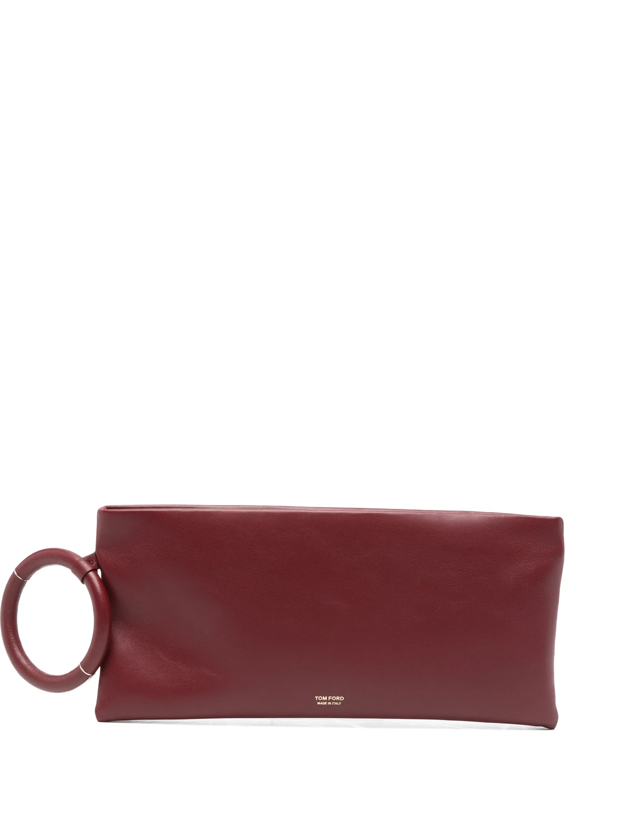 Aura ring leather clutch