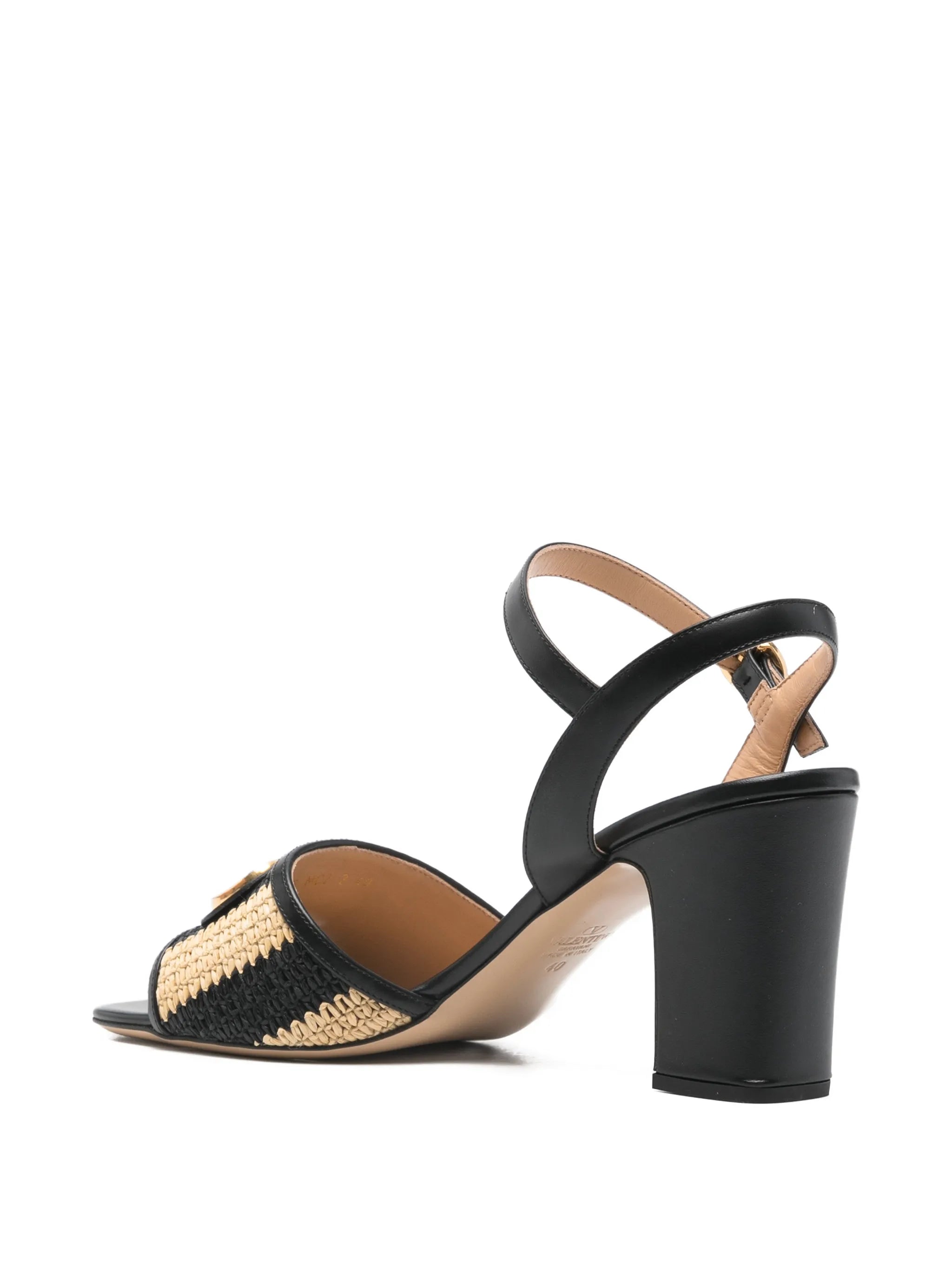 VLogo raffia sandals