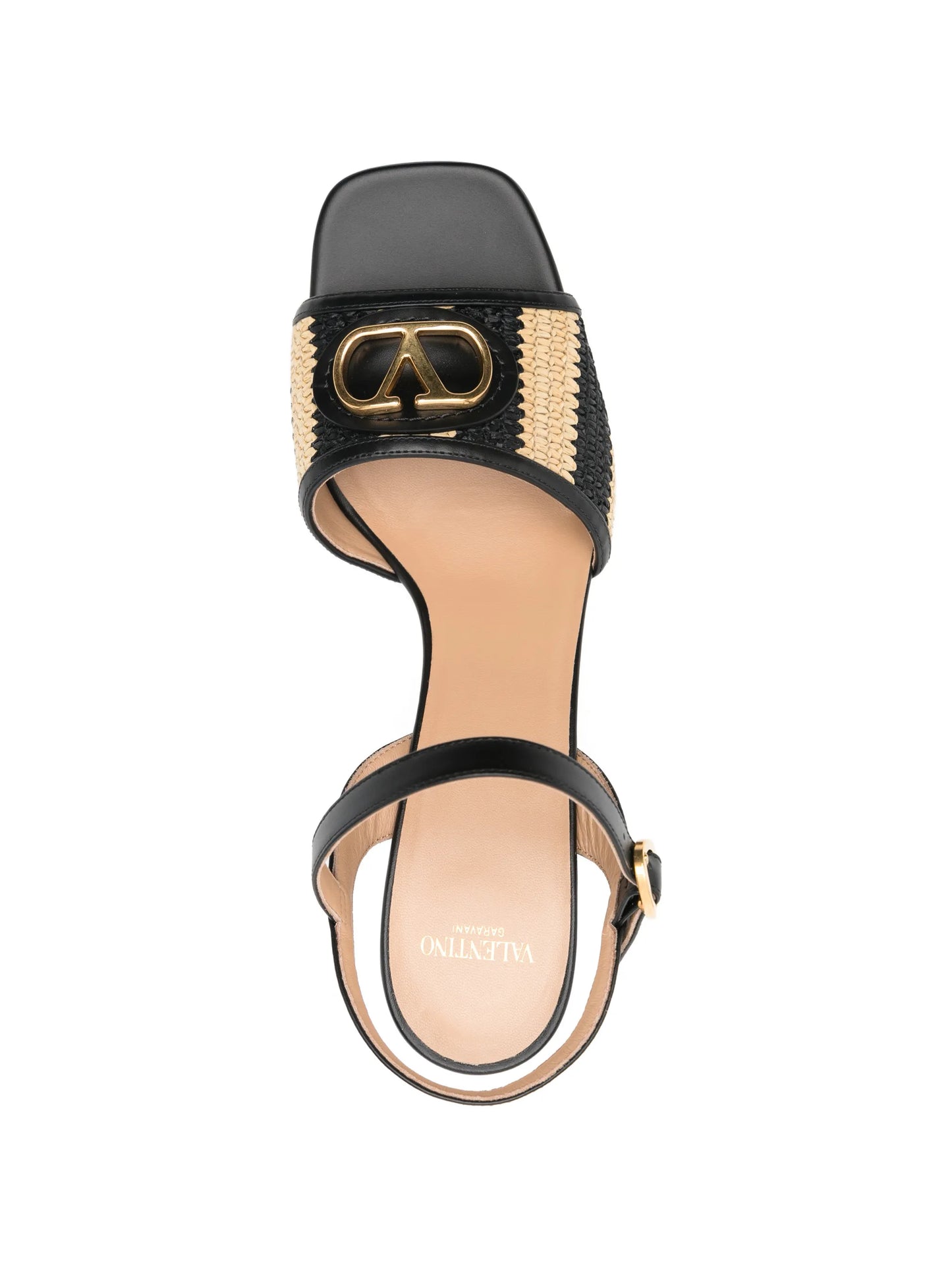 VLogo raffia sandals