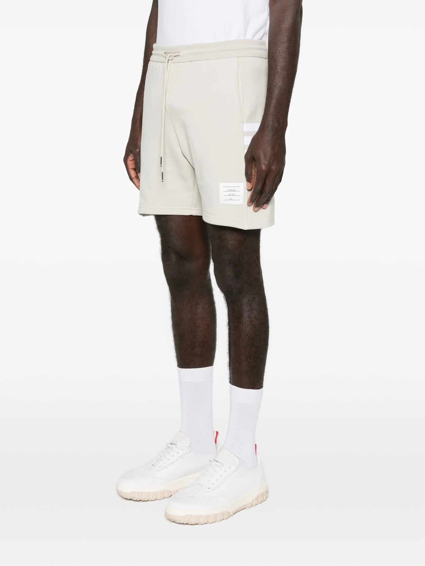 striped track shorts