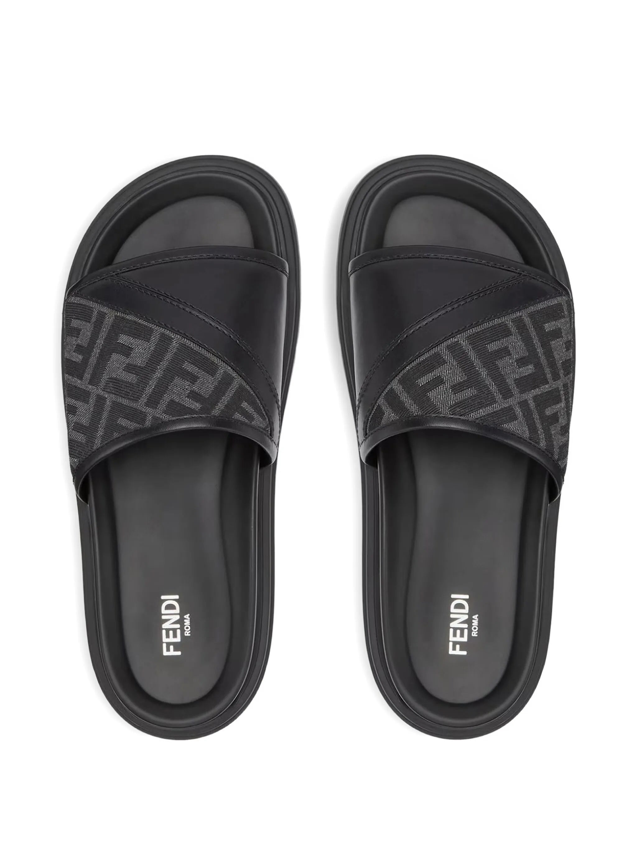 Diagonal FF jacquard sandals