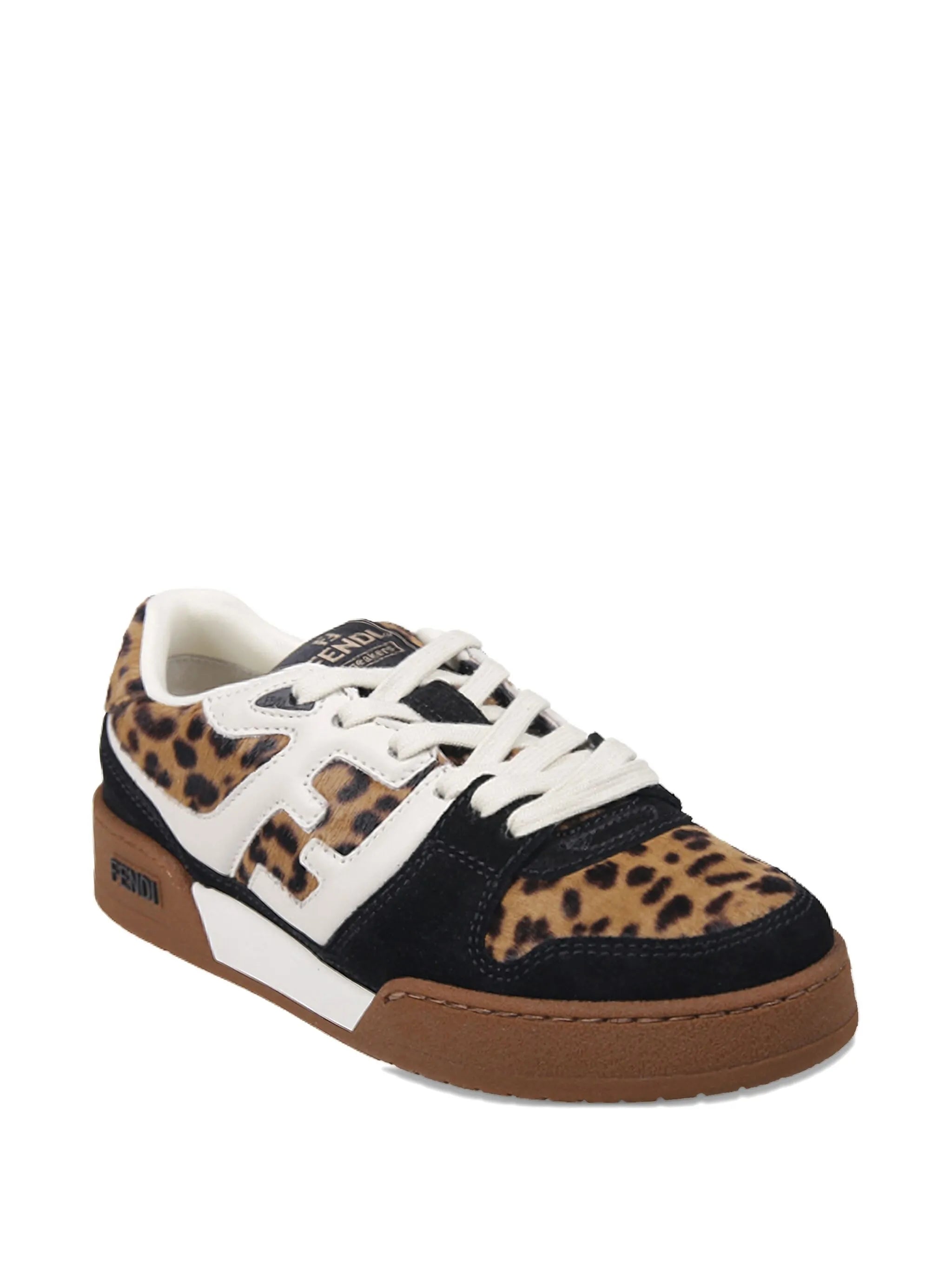 Match leopard-print sneakers