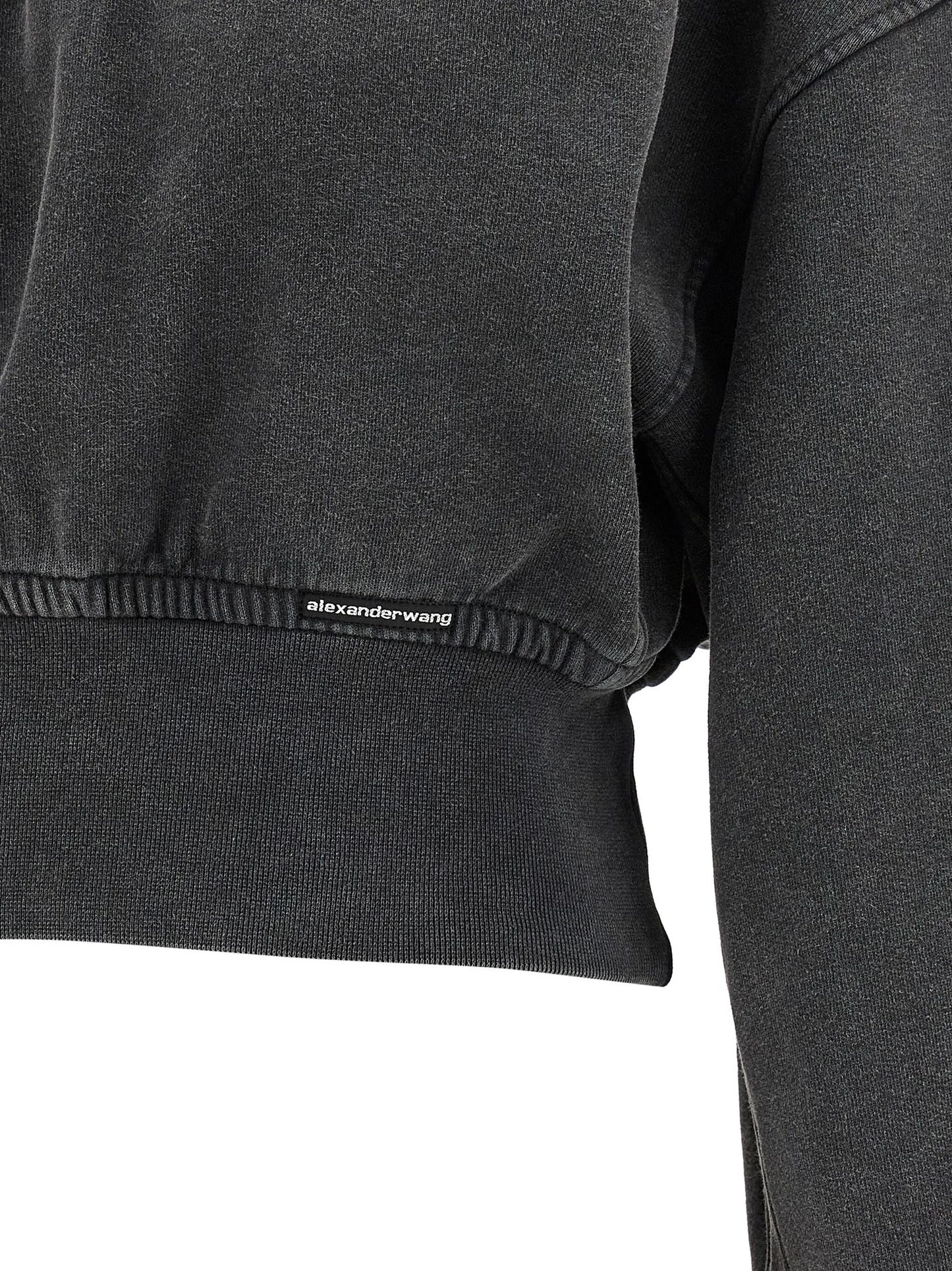 half-zip high-neck sweatshirt