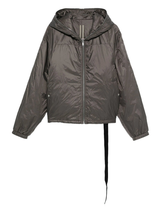 zip-up hooded jacket