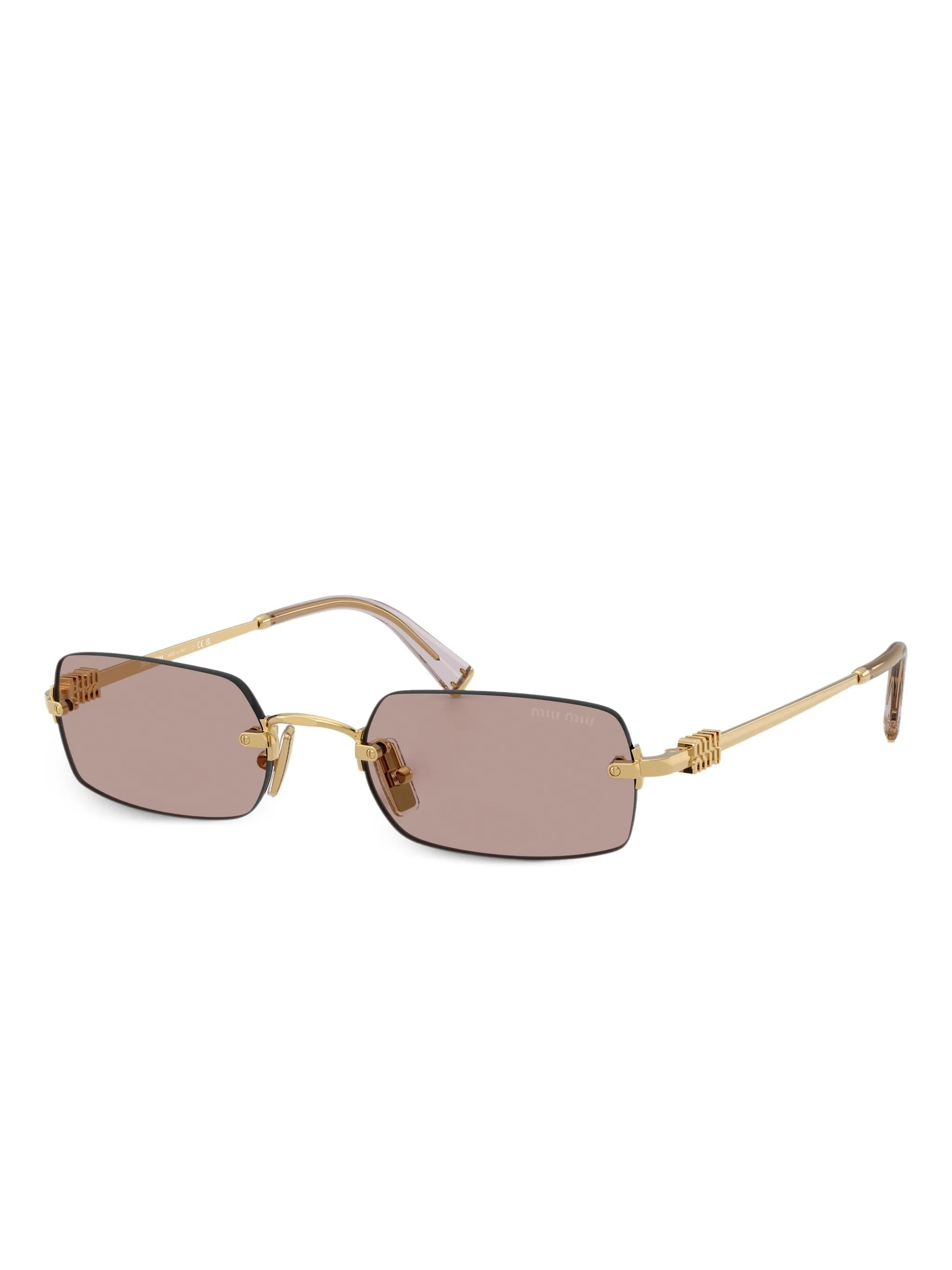 logo-plaque rectangle-frame sunglasses