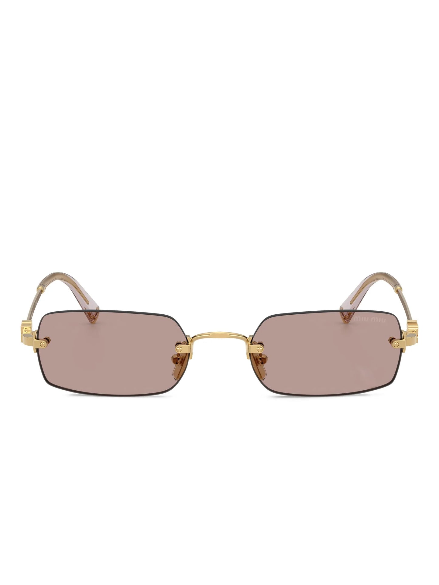 logo-plaque rectangle-frame sunglasses
